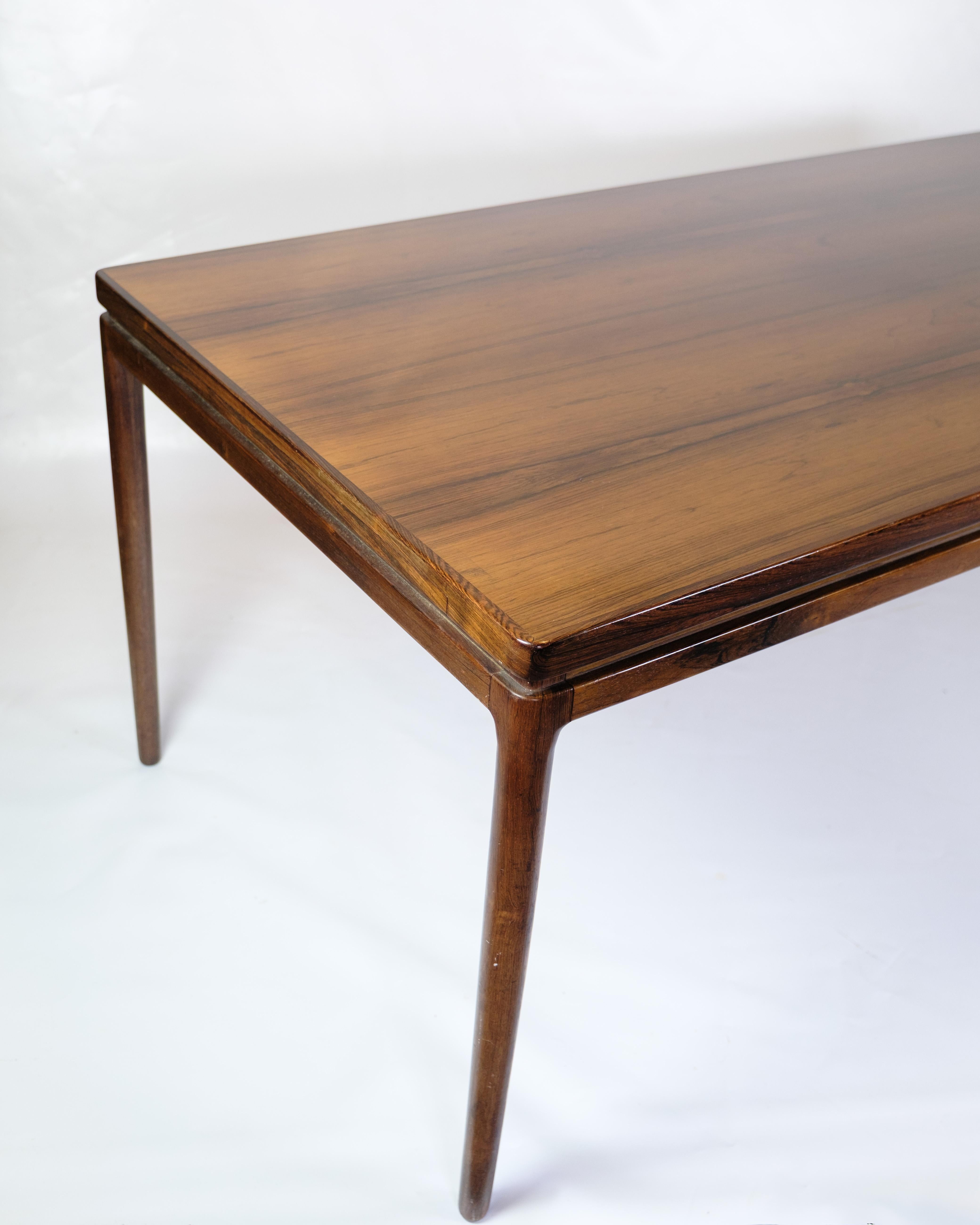 Mesa de comedor extensible de palisandro de Johannes Andersen de los años 60 Danés en venta
