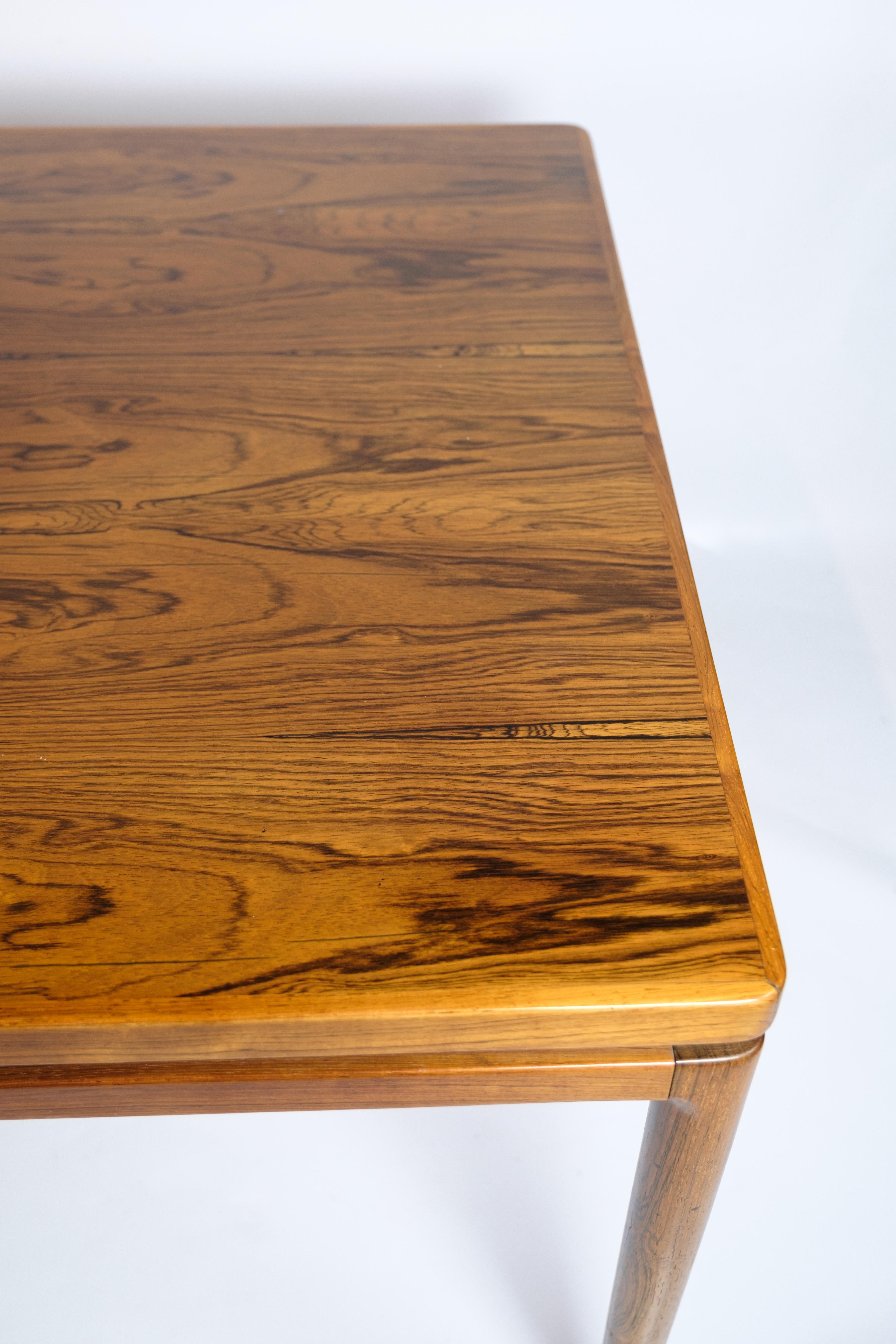 Mesa de comedor extensible de palisandro de Johannes Andersen de los años 60 en Bueno estado para la venta en Lejre, DK