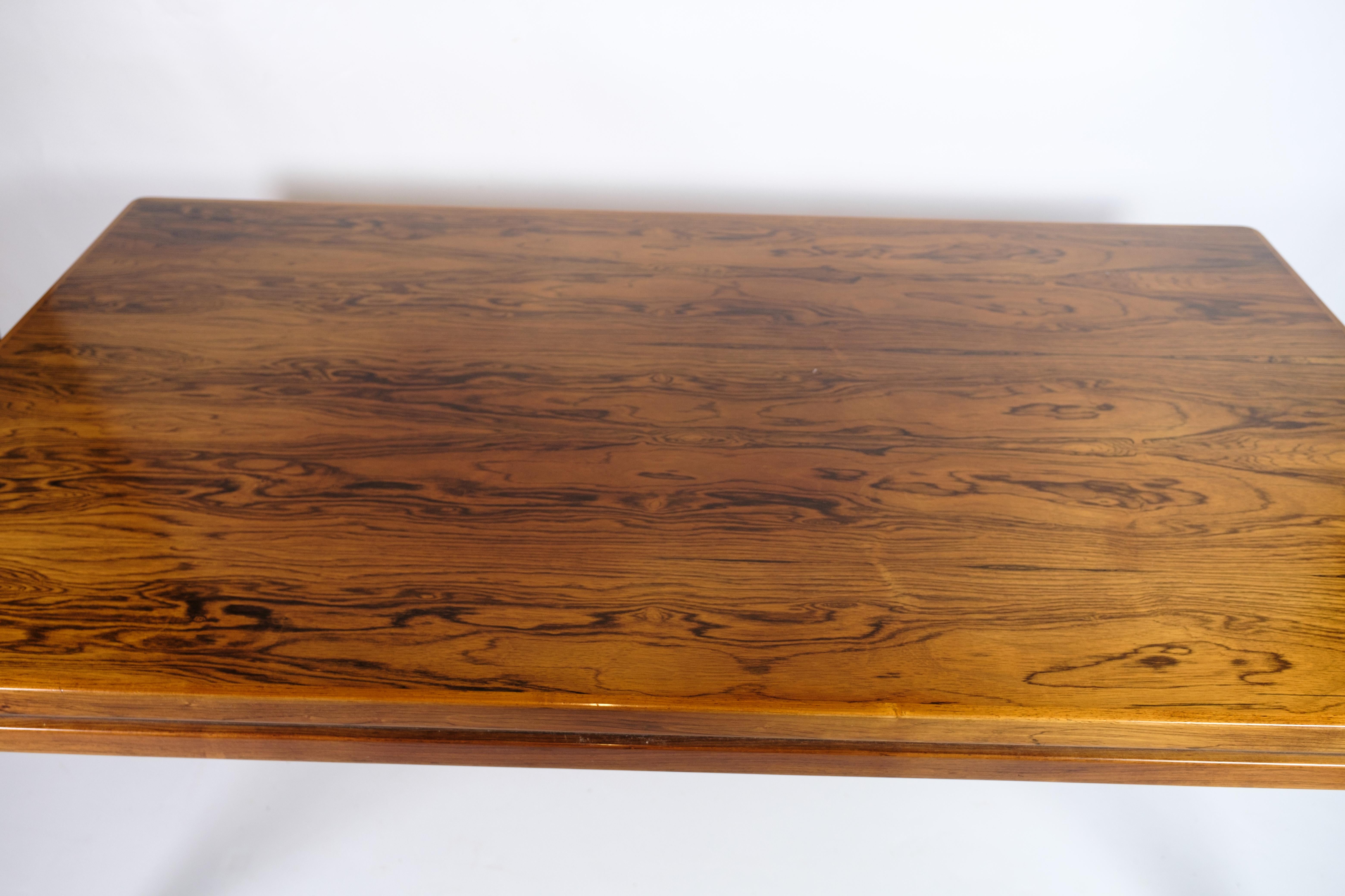 Mesa de comedor extensible de palisandro de Johannes Andersen de los años 60 mediados del siglo XX en venta