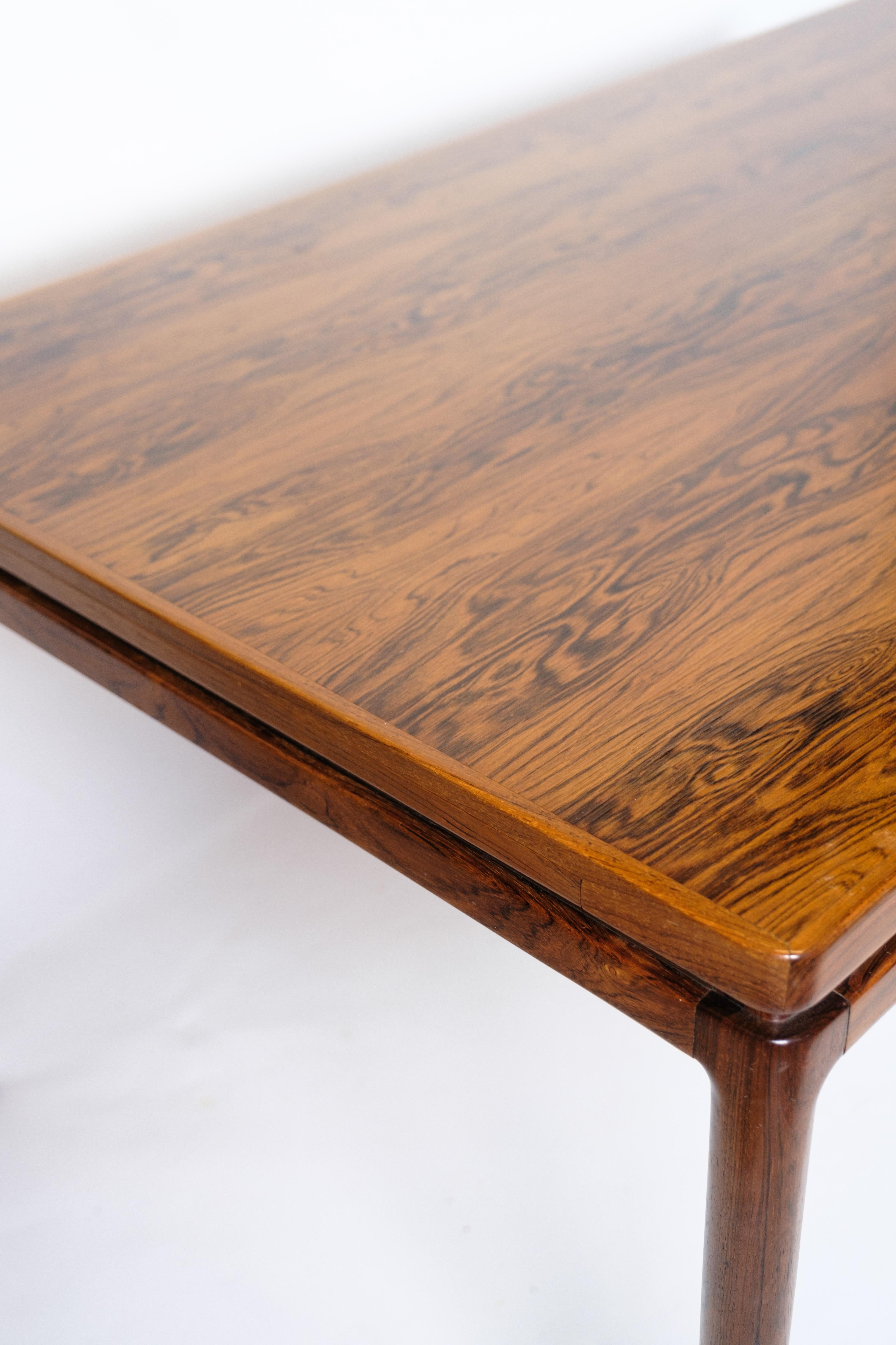 Mesa de comedor extensible de palisandro de Johannes Andersen de los años 60 en venta 1