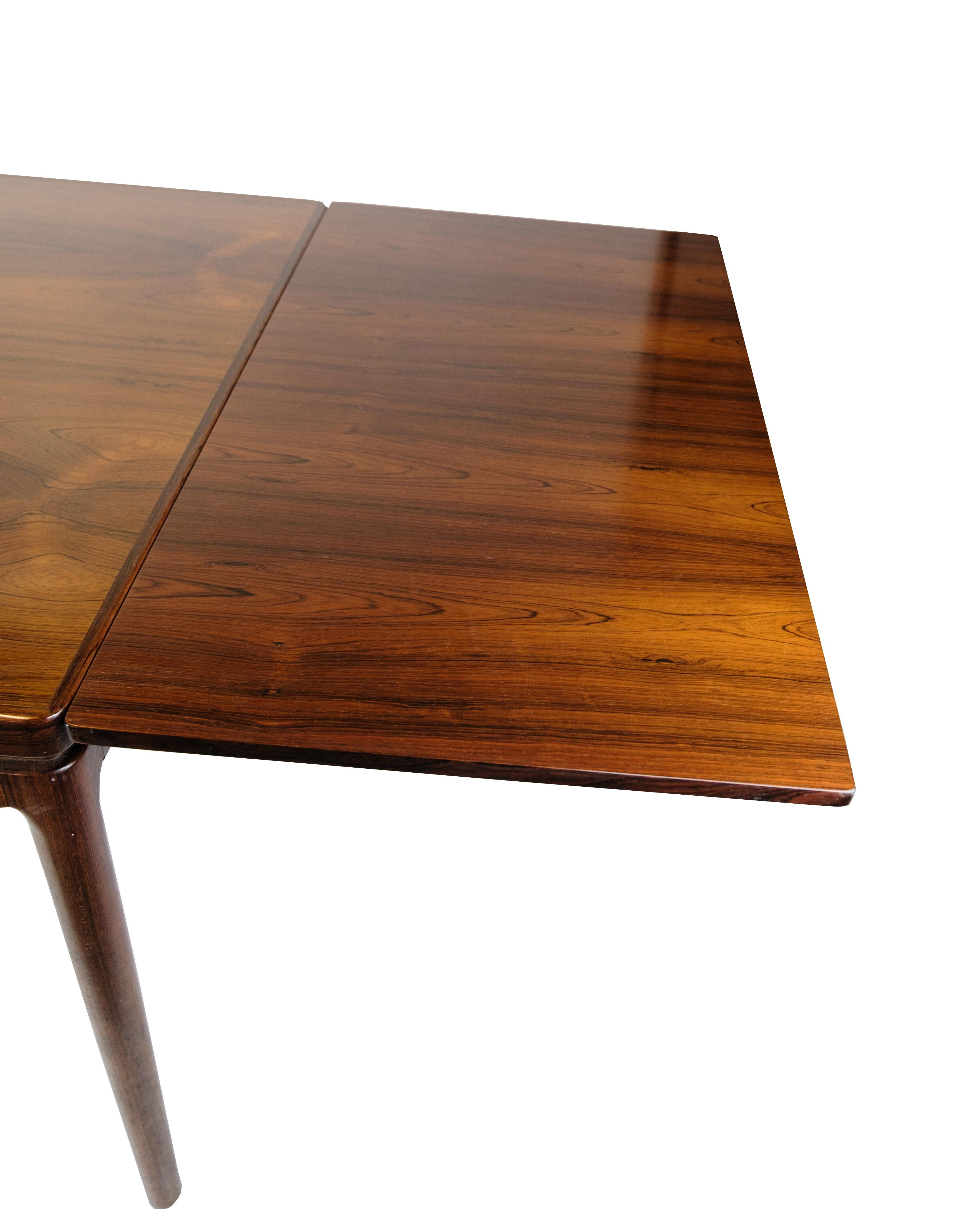 Mesa de comedor extensible de palisandro de Johannes Andersen de los años 60 en venta 1