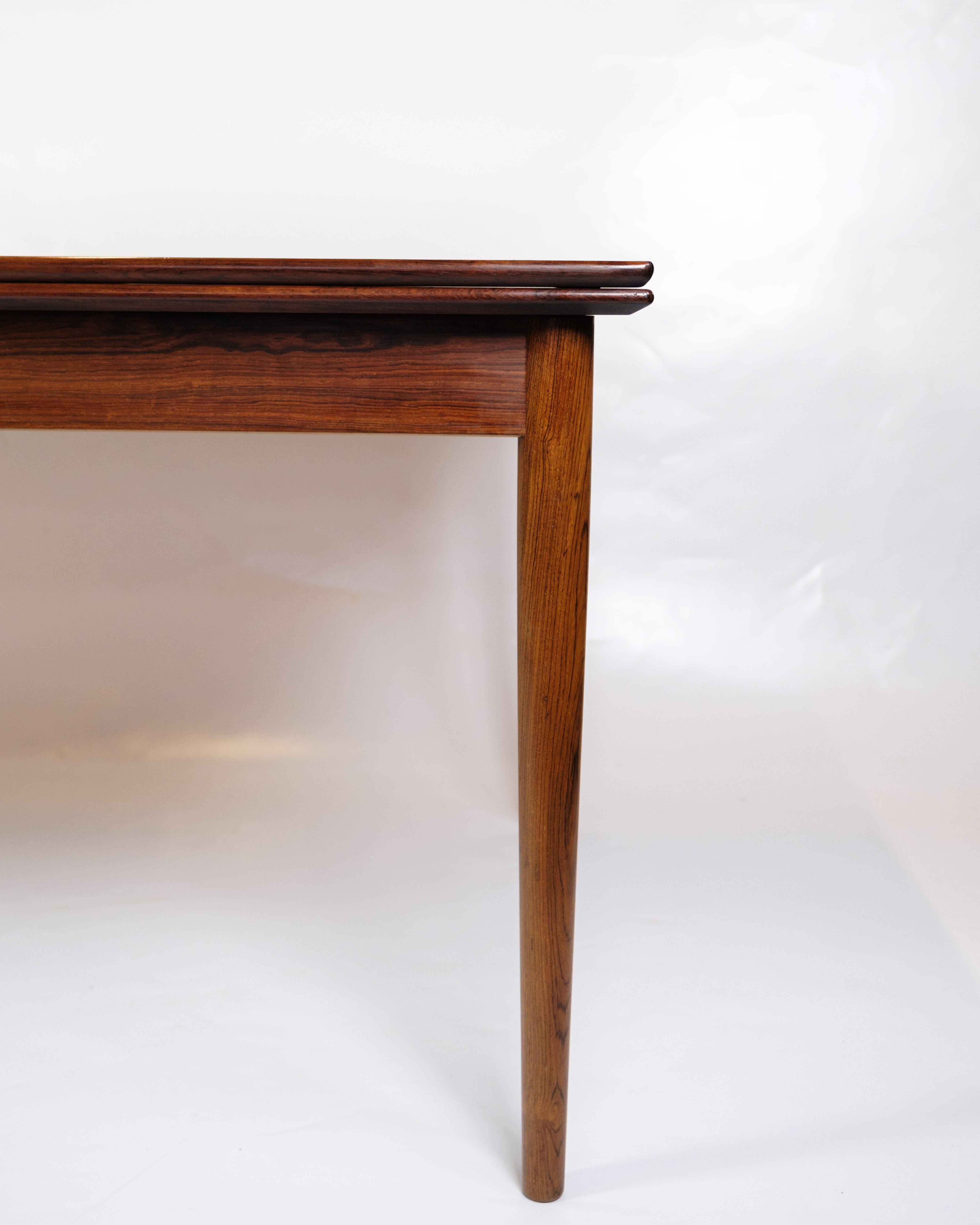Table de salle à manger avec rallonge en bois de rose, design danois des années 1960 Bon état - En vente à Lejre, DK
