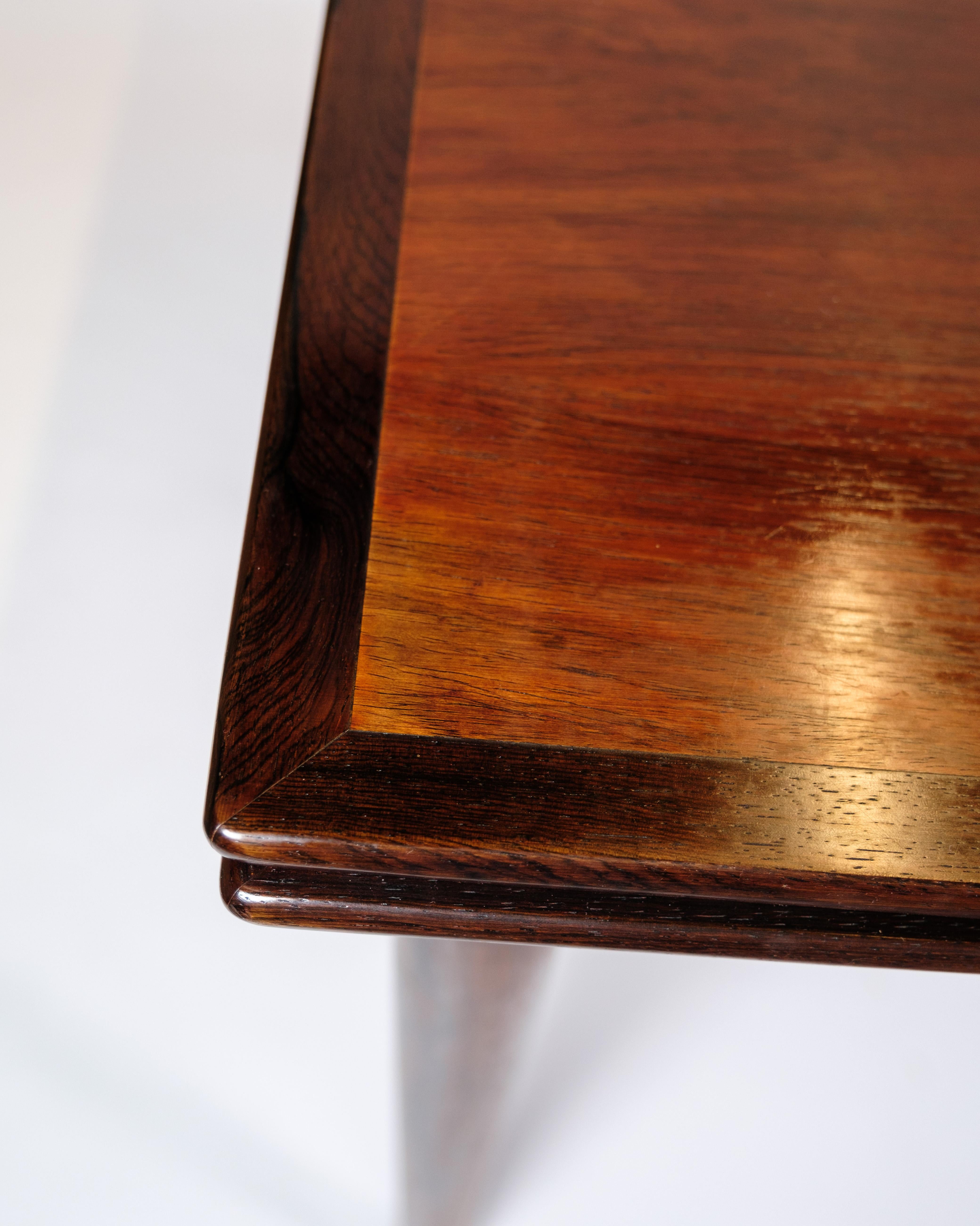 Bois de rose Table de salle à manger avec rallonge en bois de rose, design danois des années 1960 en vente