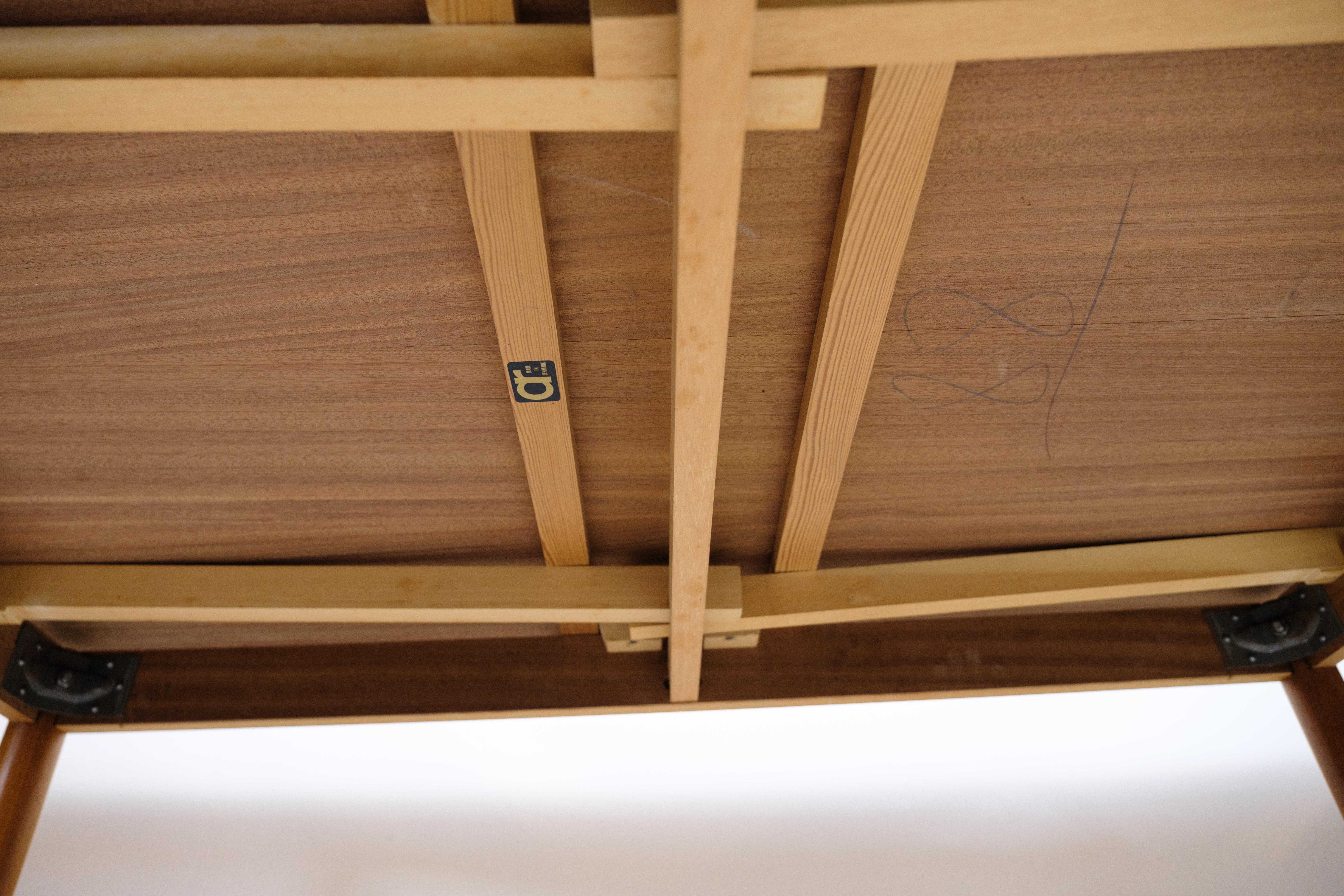 Dining Table With Extension Made In Teak, Danish Design From 1960s For Sale 3