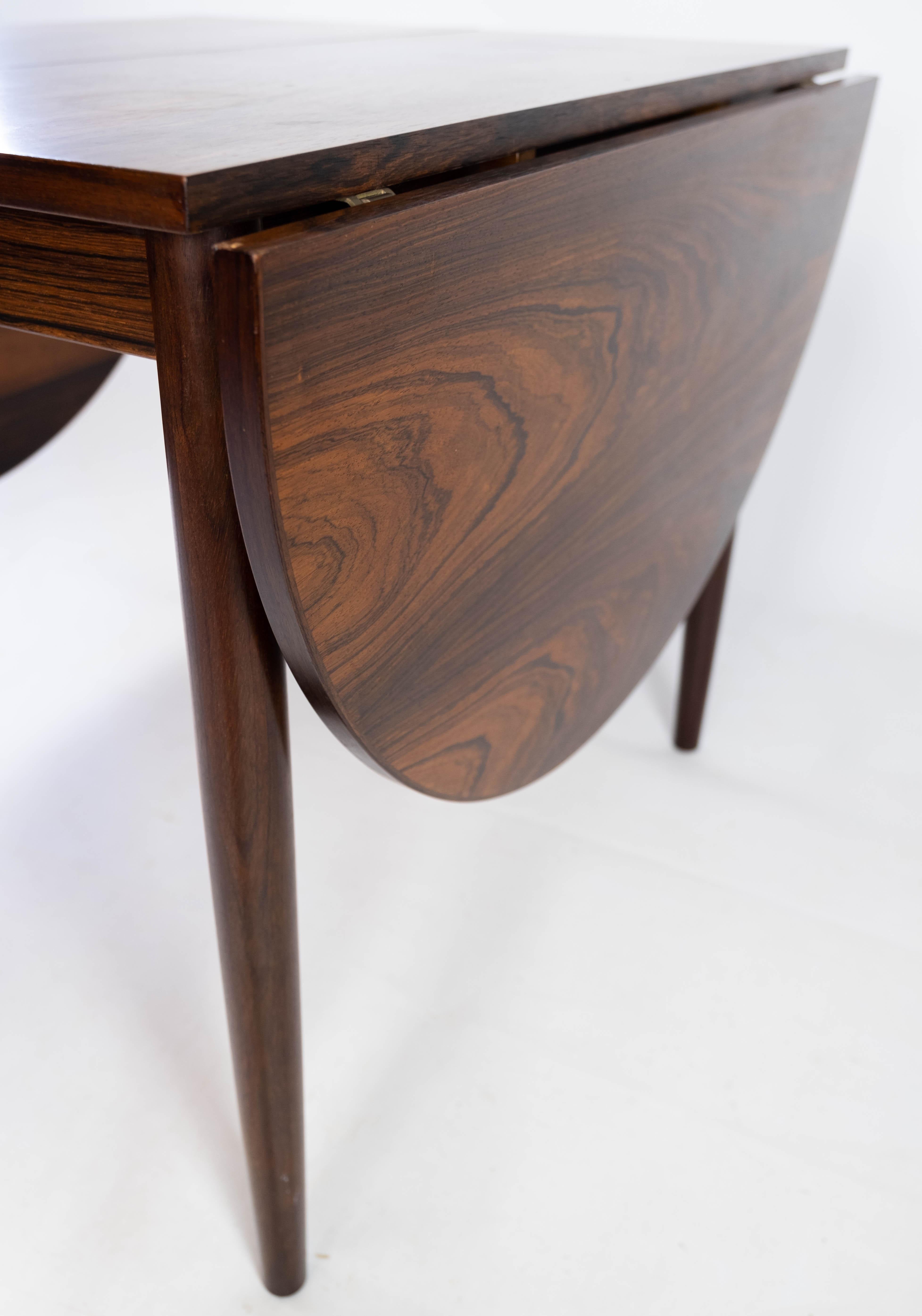 Dining Table with Extensions, in Rosewood Designed by Arne Vodder from the 1960s In Good Condition In Lejre, DK