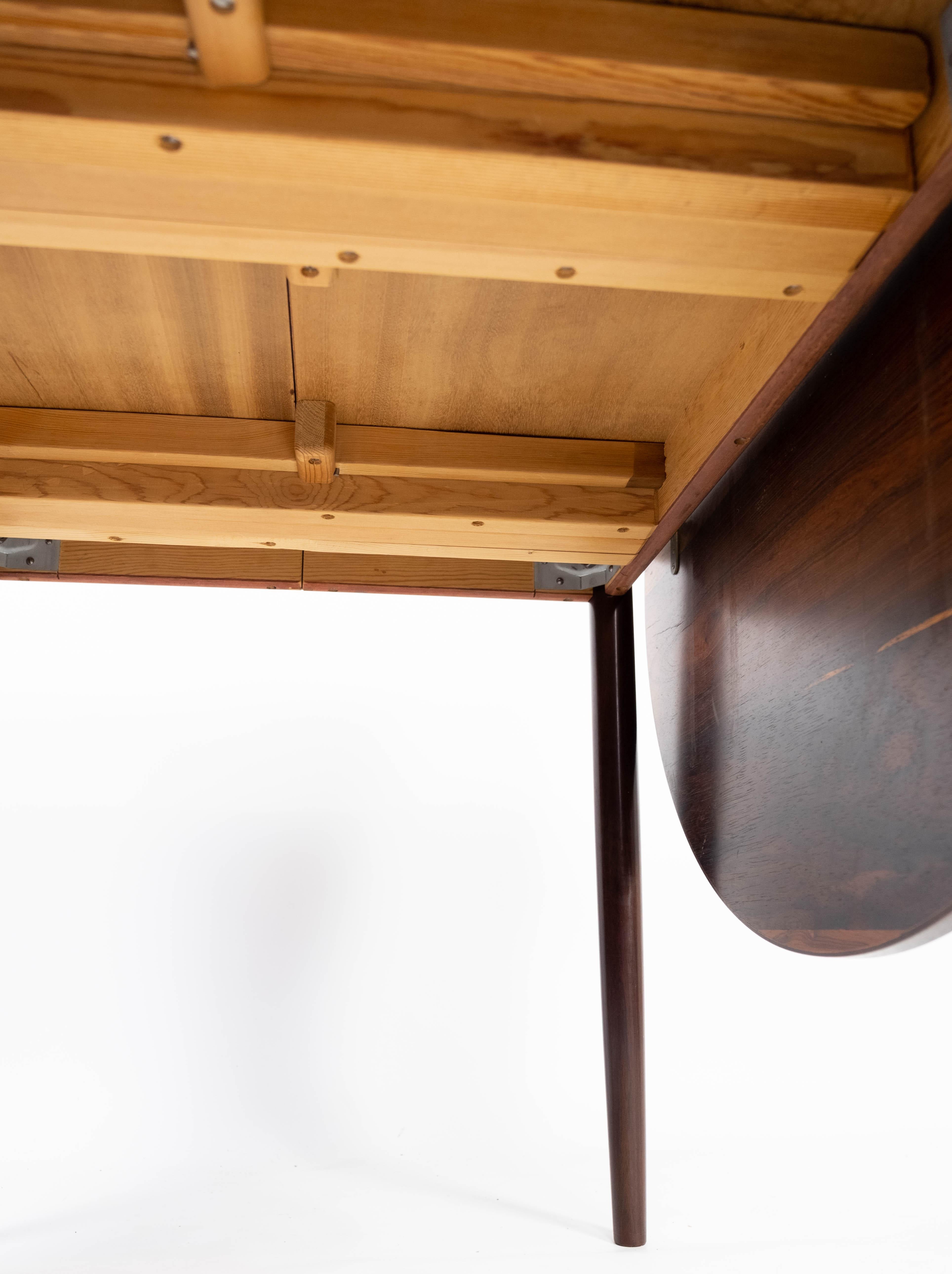 Dining Table with Extensions, in Rosewood Designed by Arne Vodder from the 1960s 3