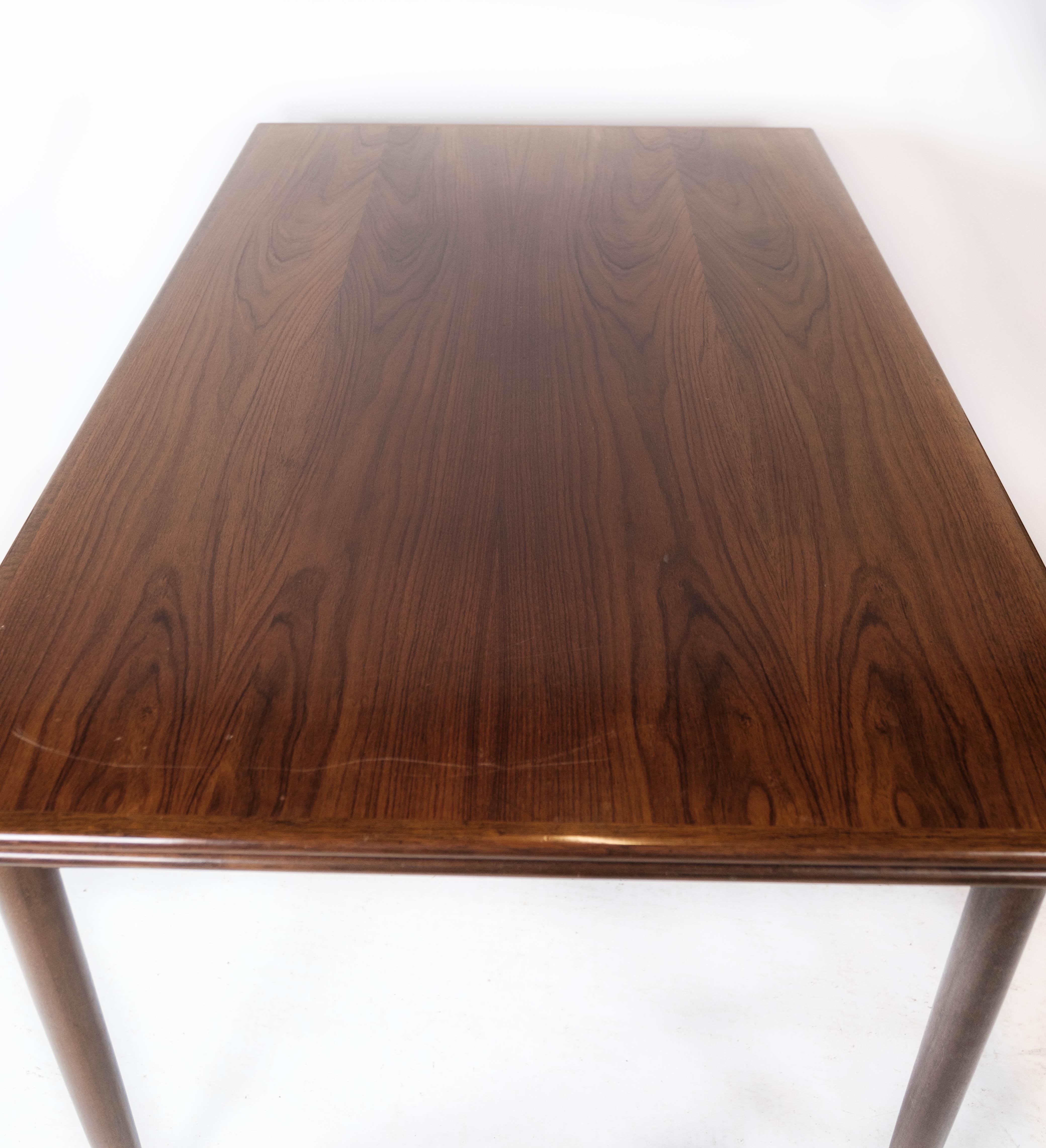 Dining Table With Extensions Made In Rosewood Danish Design From 1960s For Sale 5