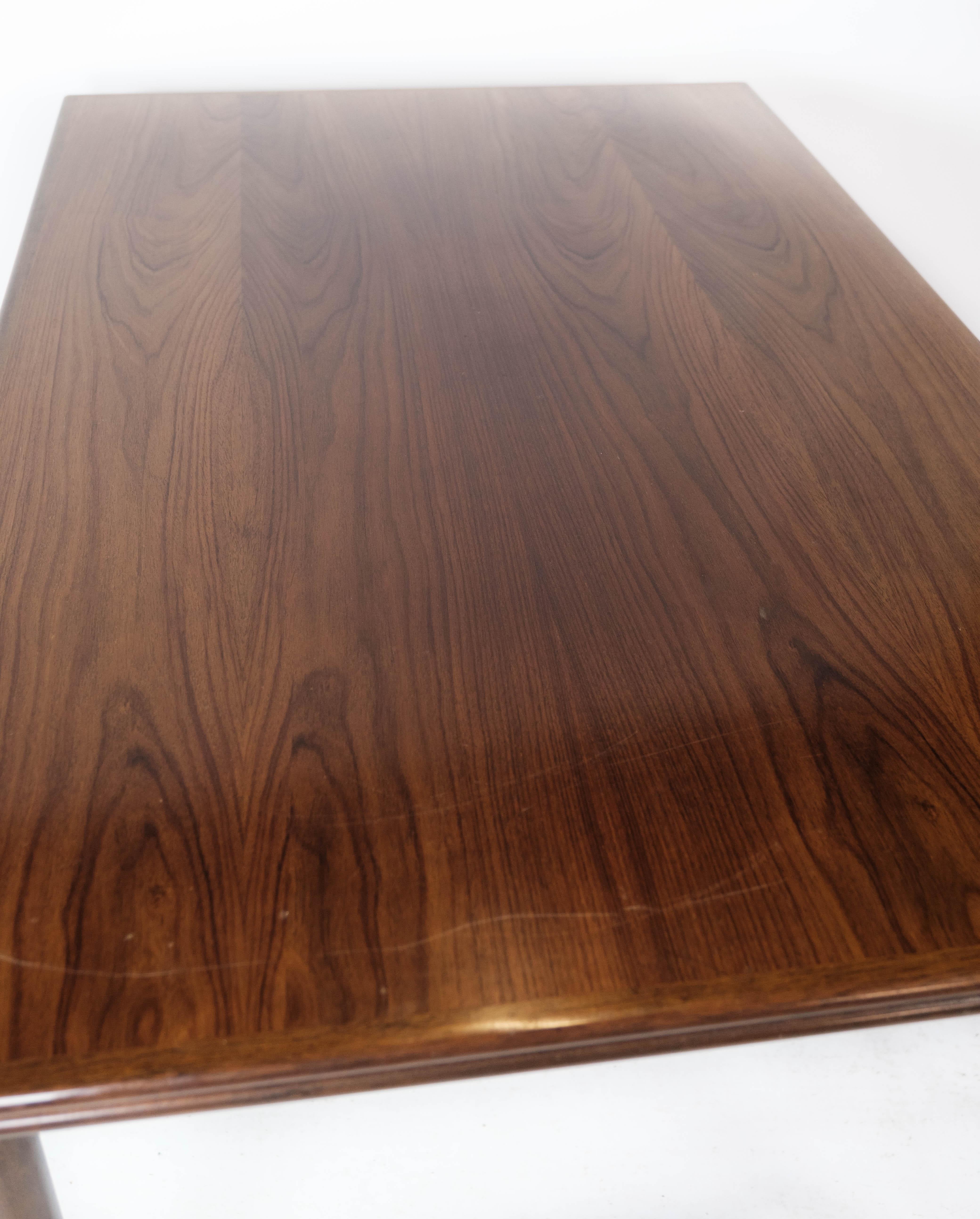 Dining Table With Extensions Made In Rosewood Danish Design From 1960s For Sale 6