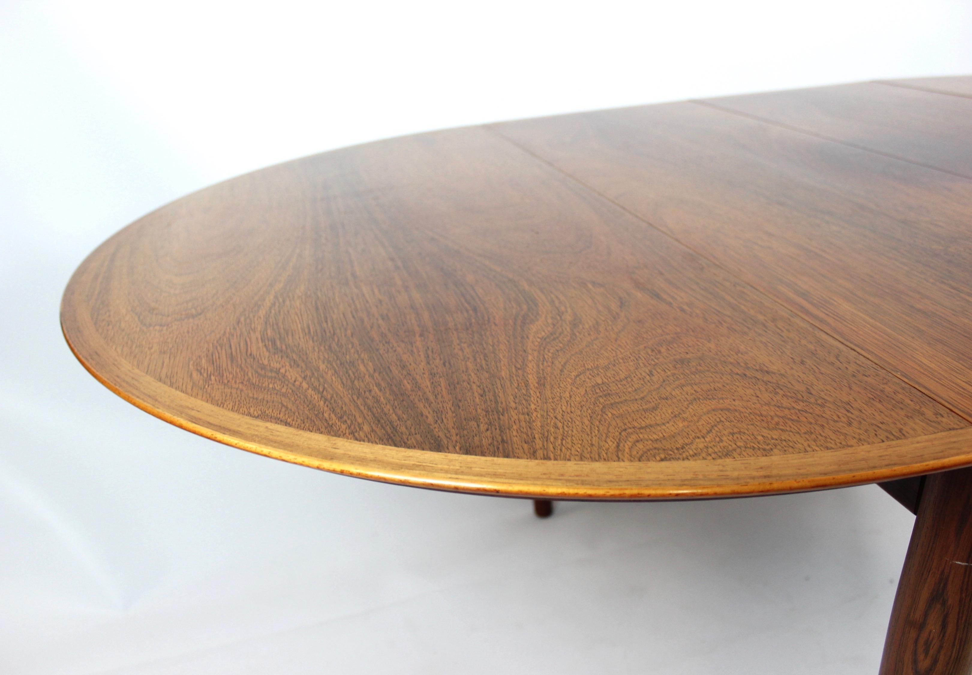 Scandinavian Modern Arne Vodder 1960s Rosewood Dining Table with Extensions For Sale