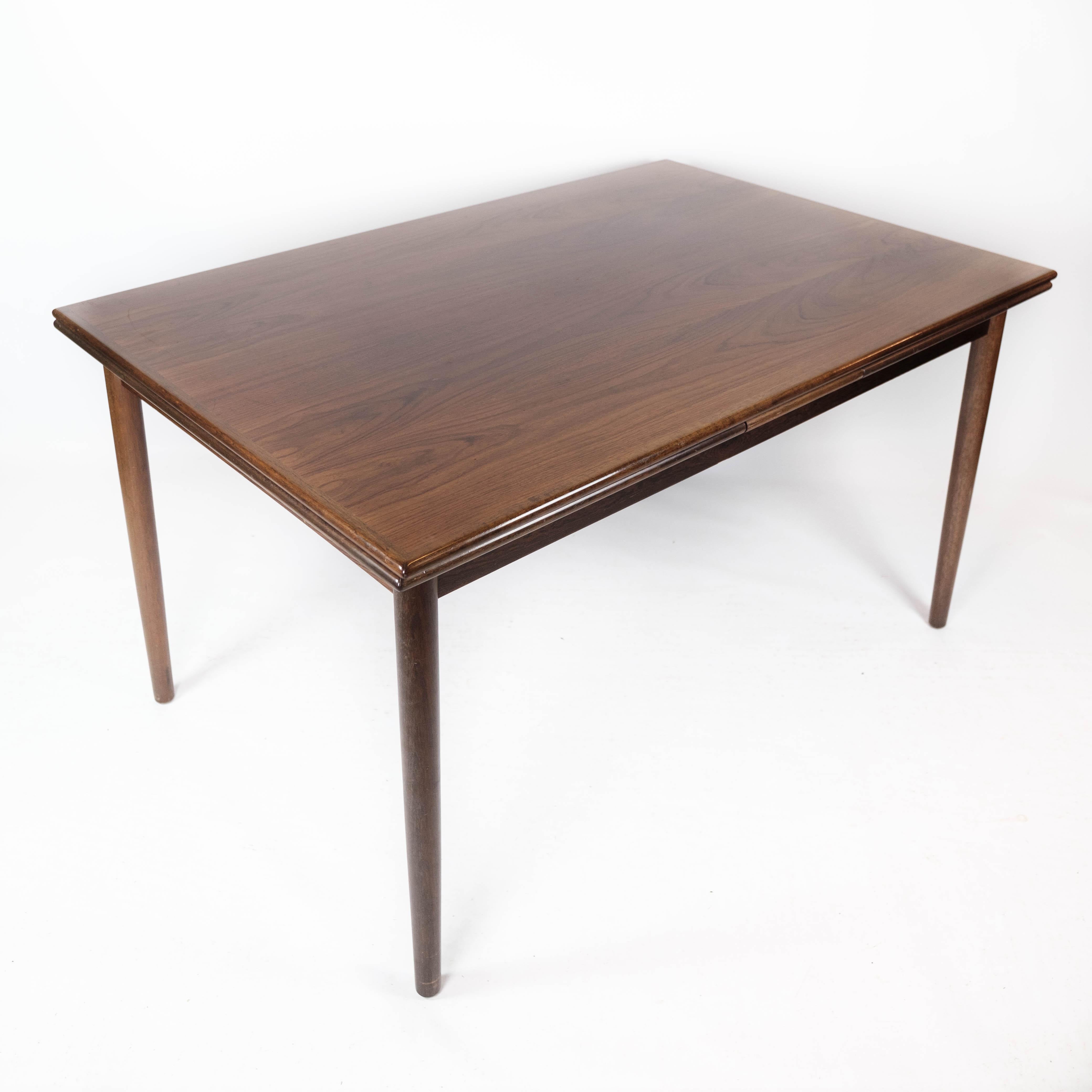 Dining Table With Extensions Made In Rosewood Danish Design From 1960s For Sale 1