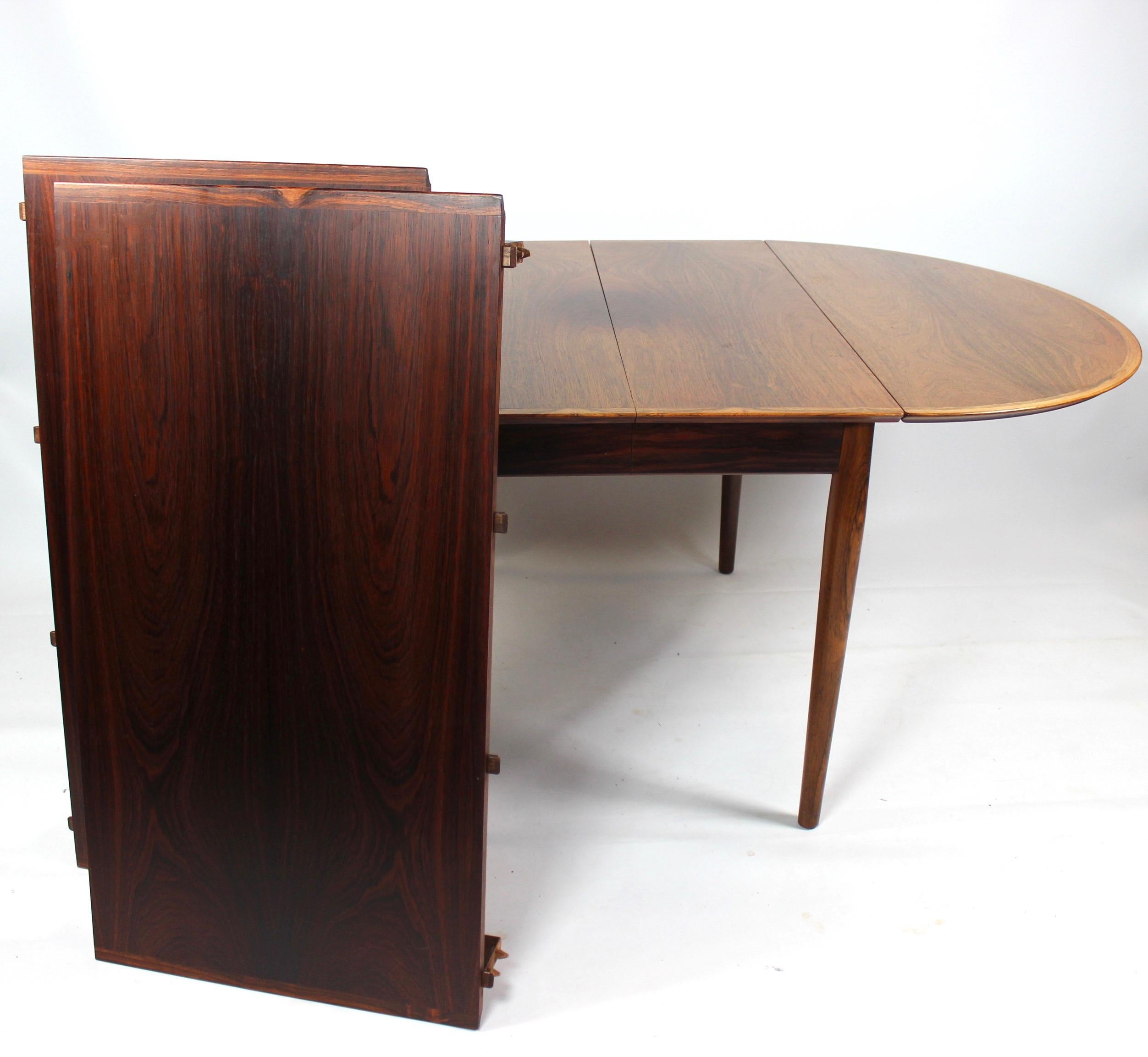 Arne Vodder 1960s Rosewood Dining Table with Extensions For Sale 1