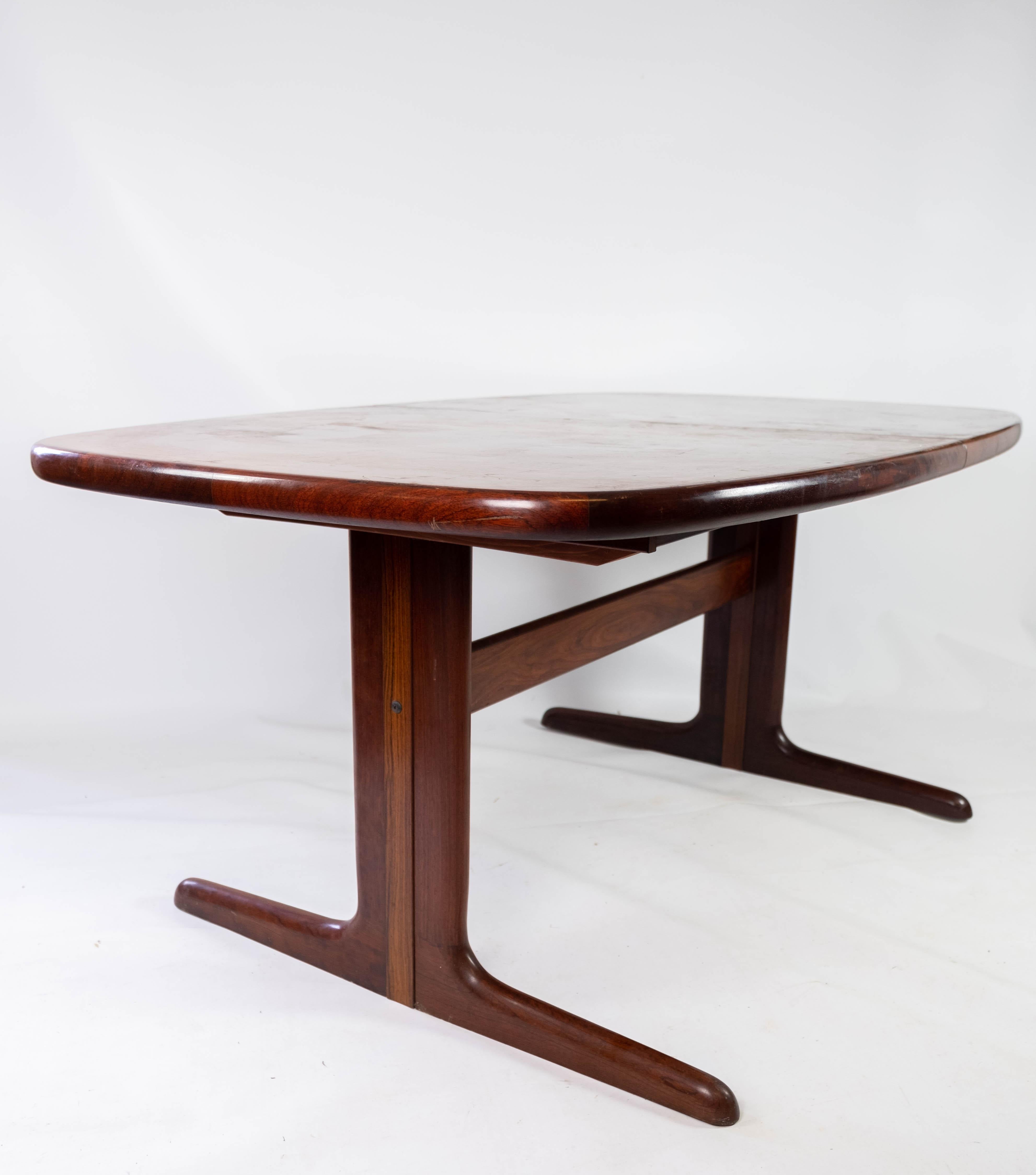 Dining Table with Extensions in Rosewood of Danish Design Manufactured by Skovby 7