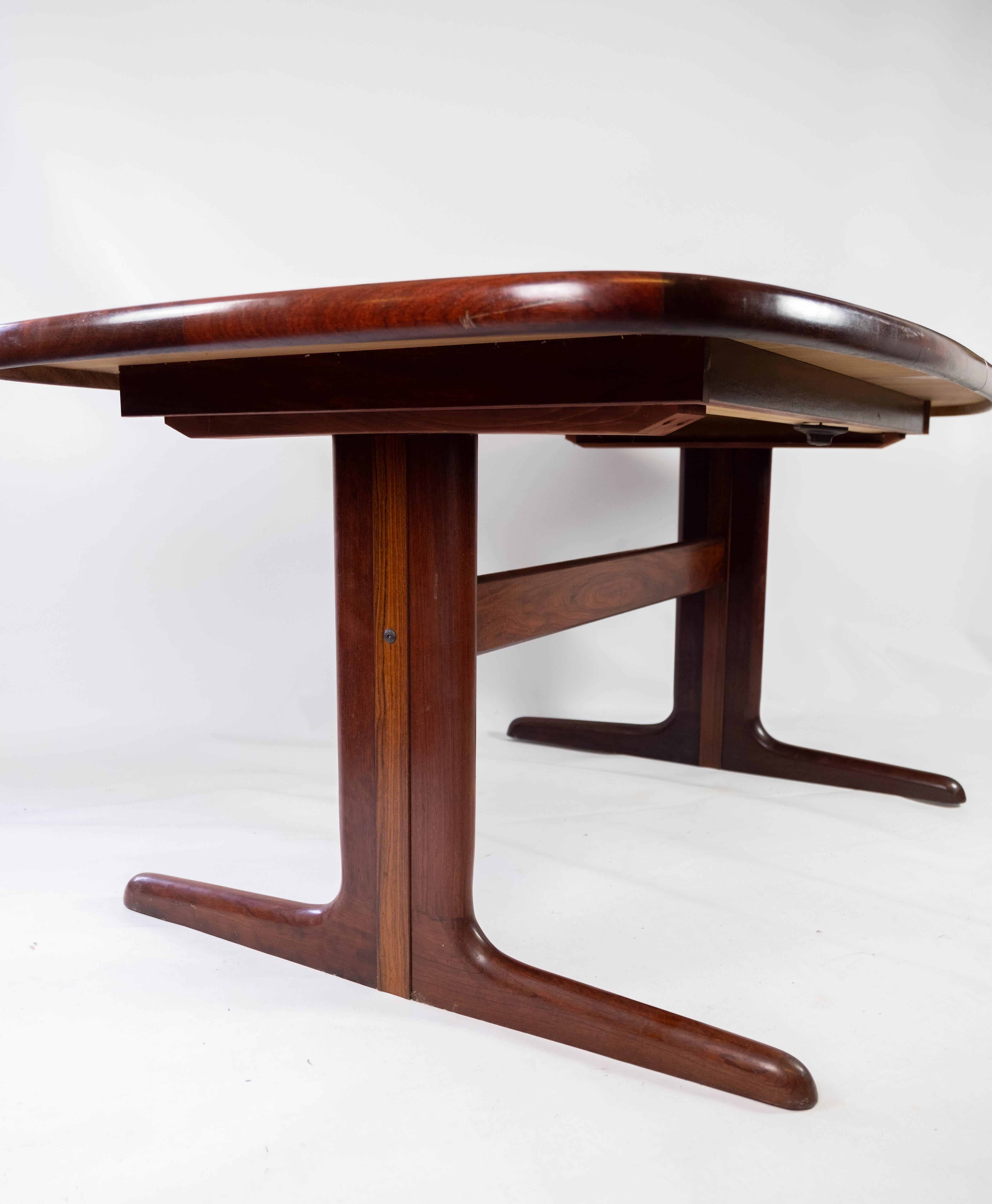 Dining Table with Extensions in Rosewood of Danish Design Manufactured by Skovby 8