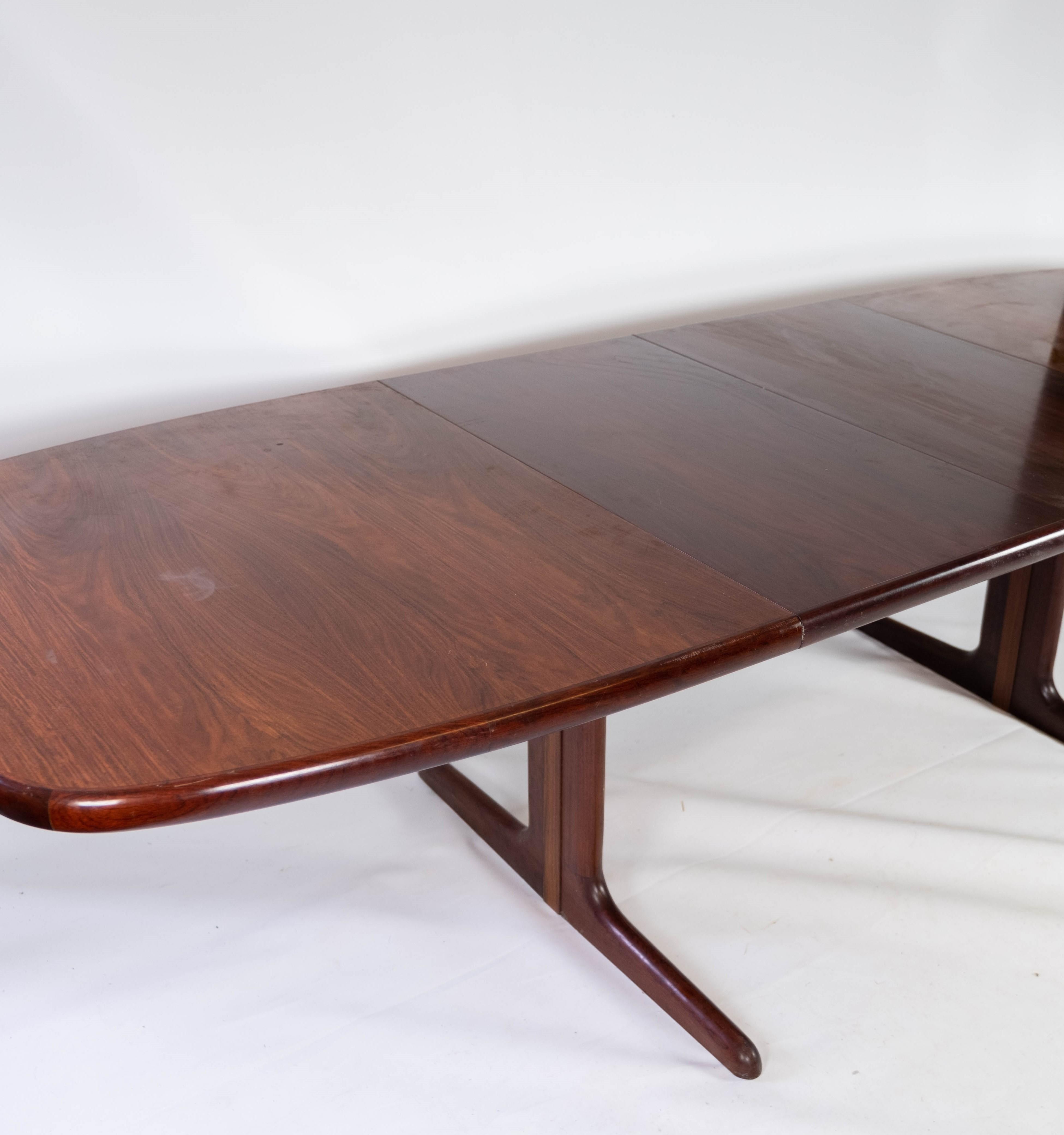 Dining Table with Extensions in Rosewood of Danish Design Manufactured by Skovby 12
