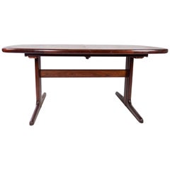 Vintage Dining Table with Extensions in Rosewood of Danish Design Manufactured by Skovby