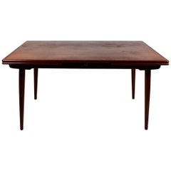 Mesa de comedor con extensiones de teca diseñada por Hans J. Wegner, años 60