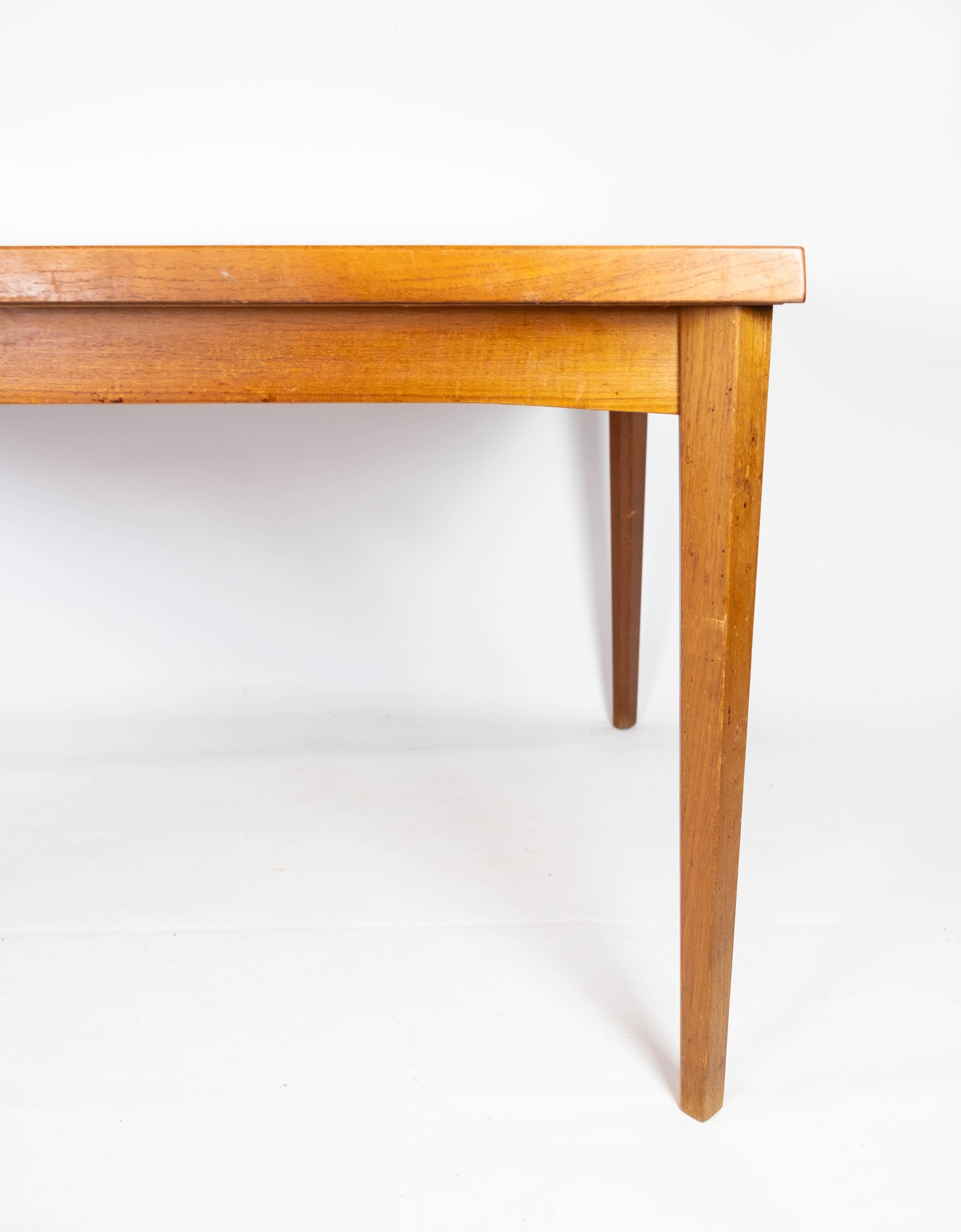 Dining Table With Extensions Made In Teak, Danish Design From 1960s In Good Condition For Sale In Lejre, DK