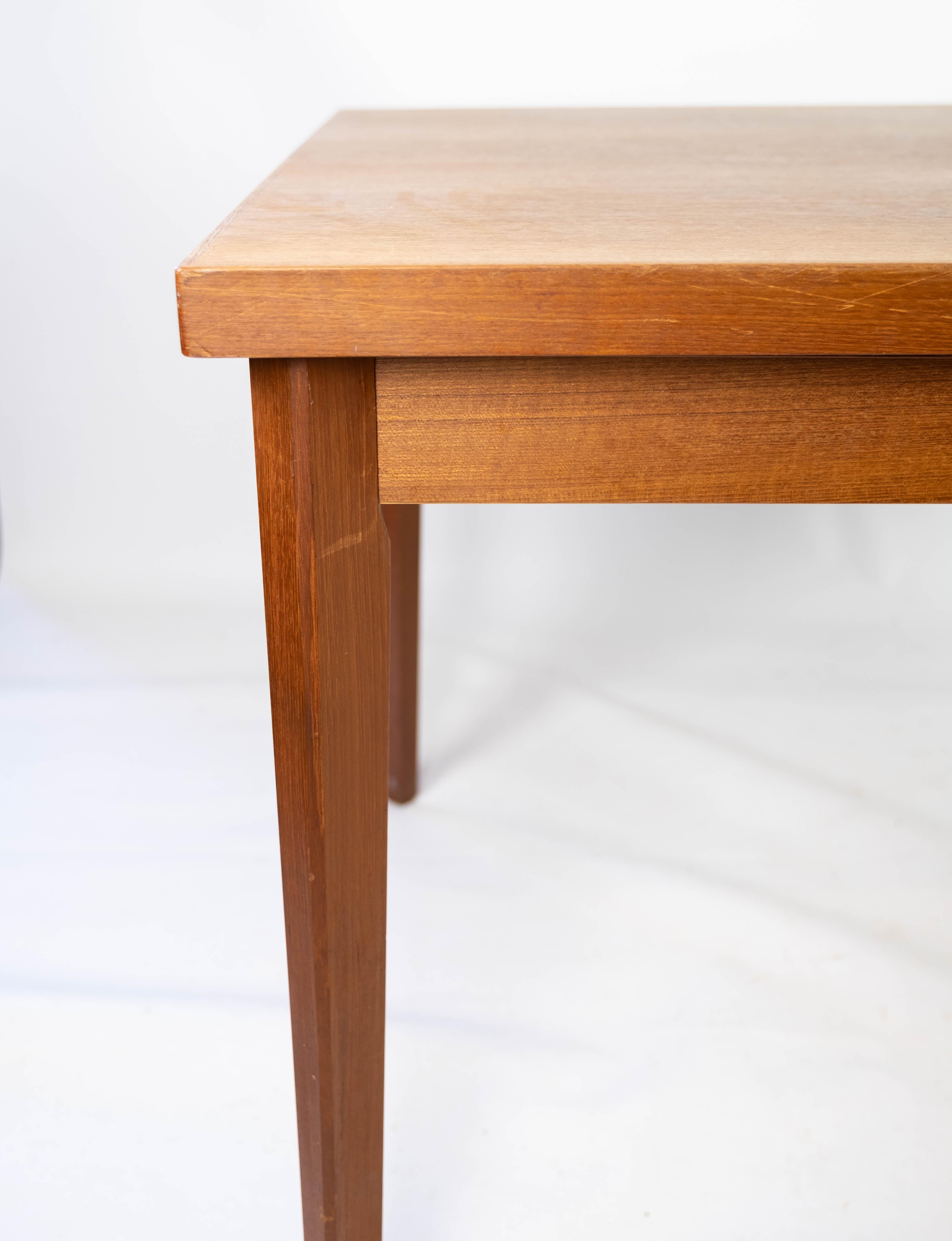 Mid-20th Century Dining Table with Extensions in Teak of Danish Design from the 1960s For Sale