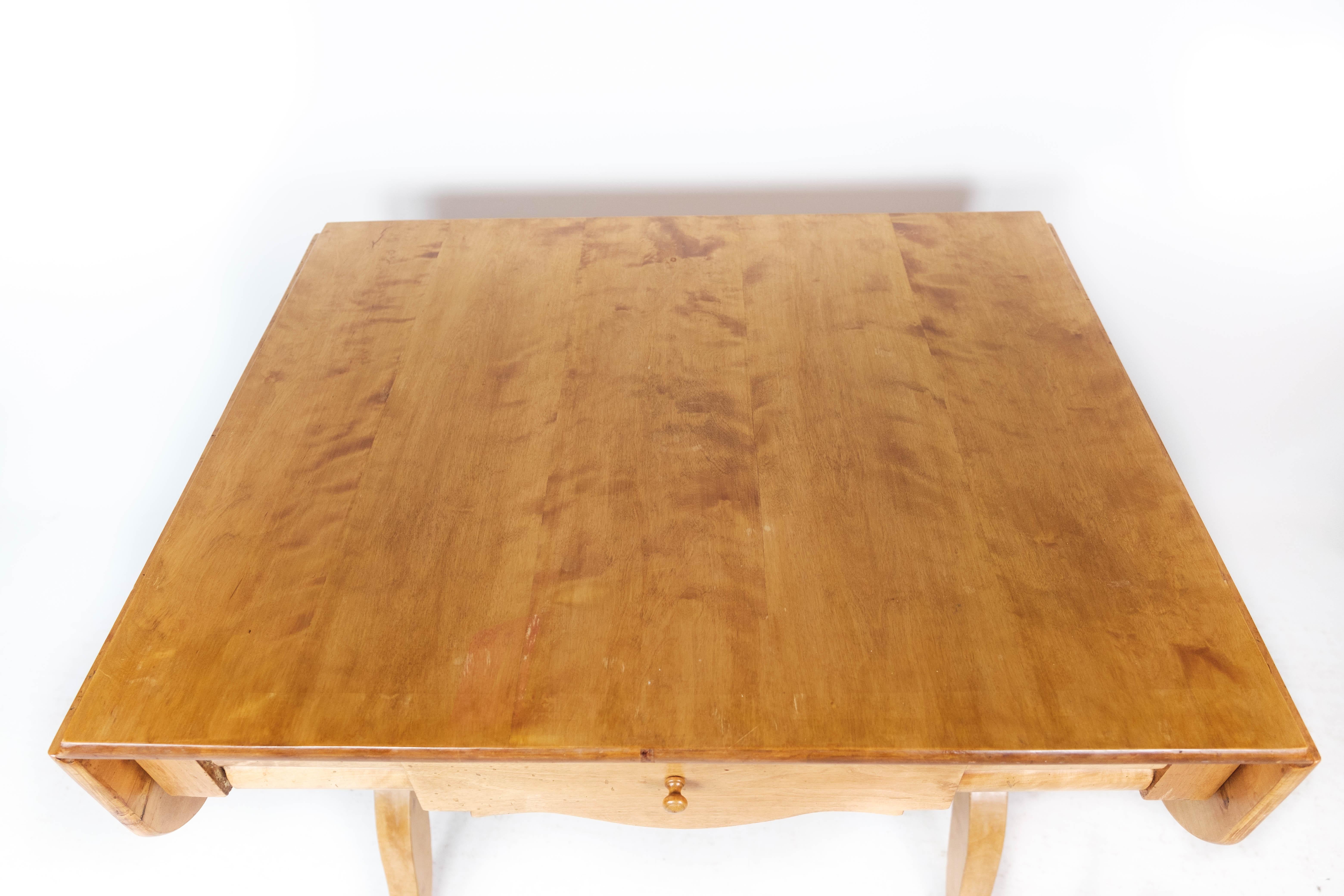 Other Dining Table With Extensions Made In Birchwood From 1840s For Sale