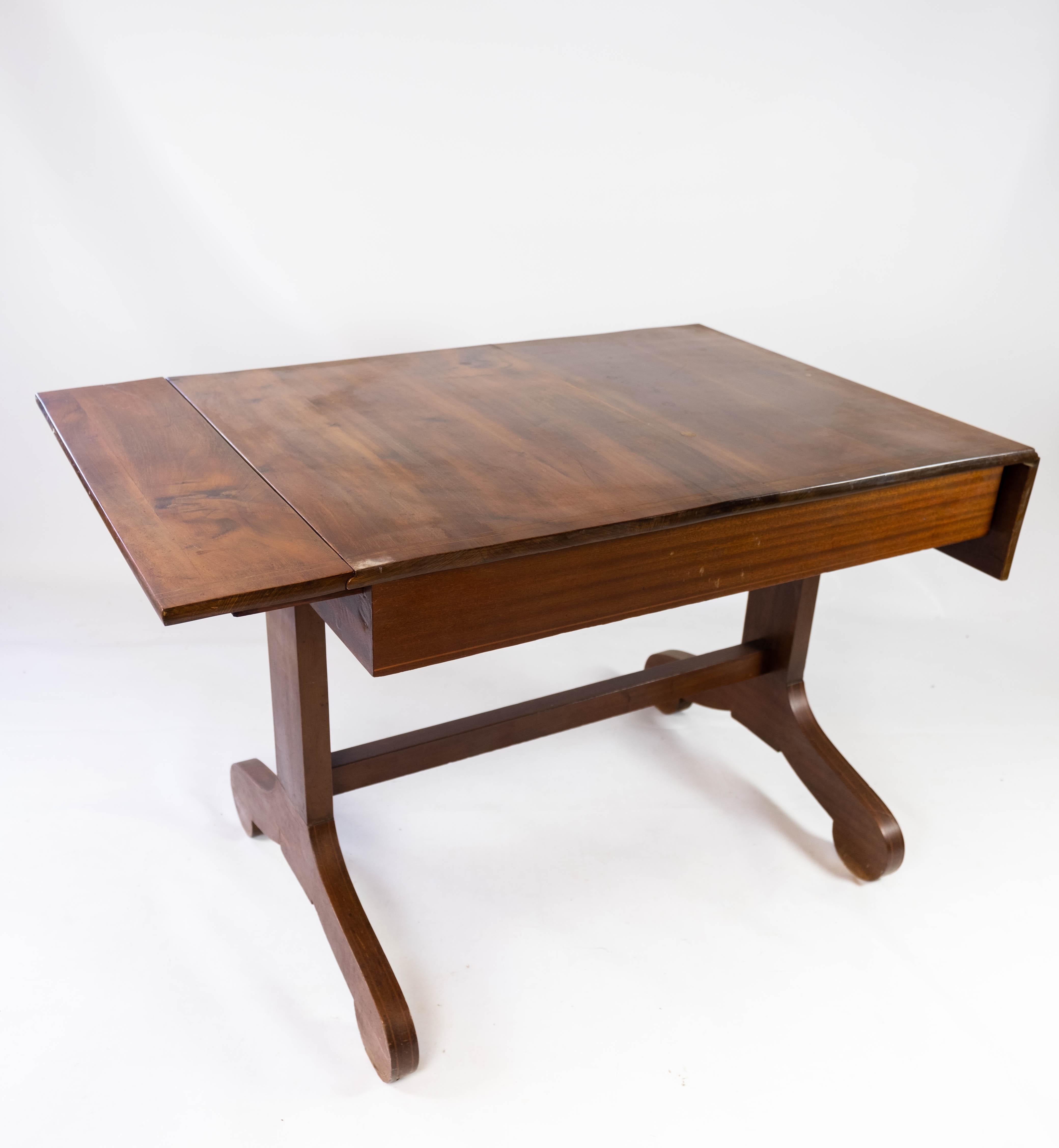 Danish Dining Table with Extensions of Mahogany, 1860s