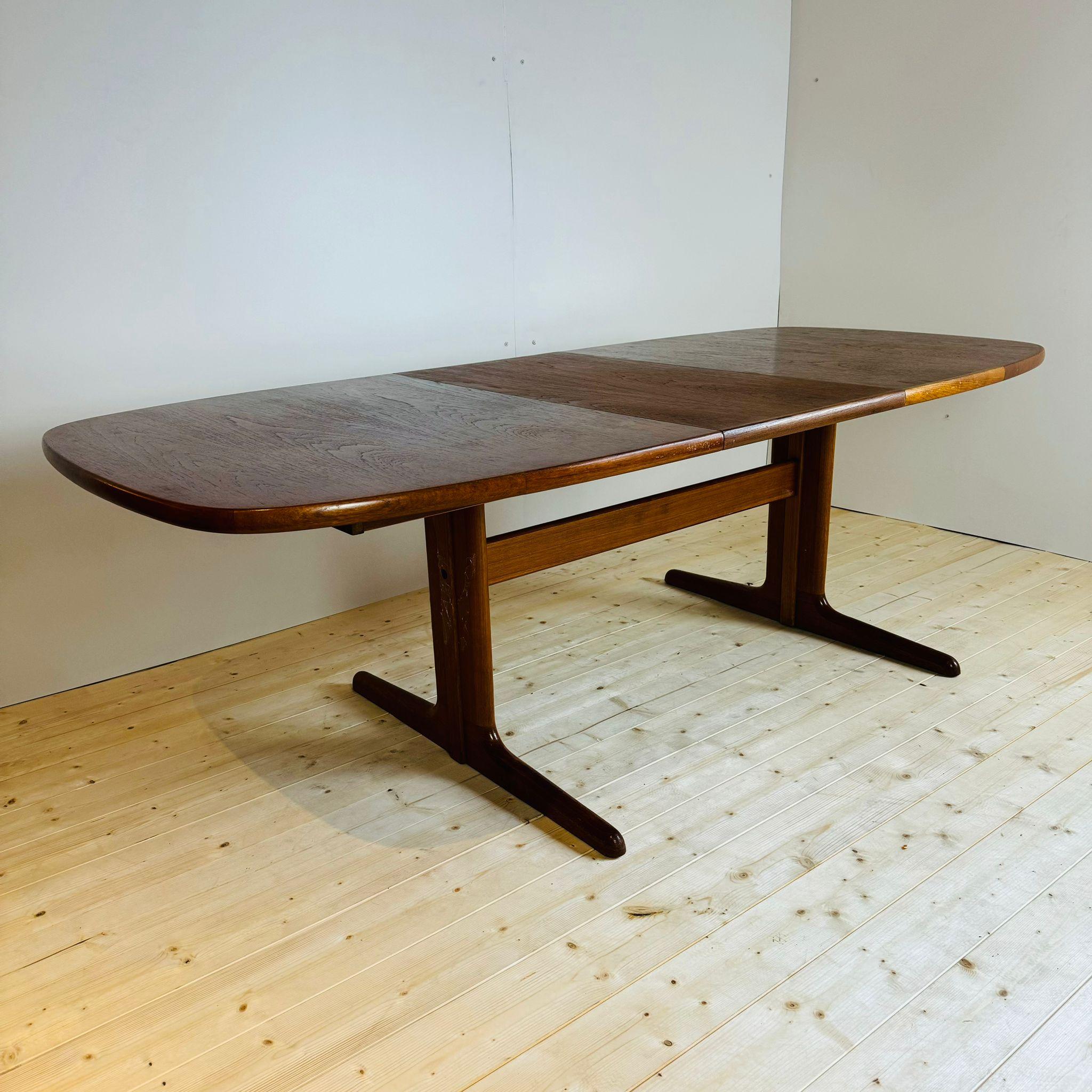 Dining table with extensions, Skovby Møbler, Denmark 1960s 3