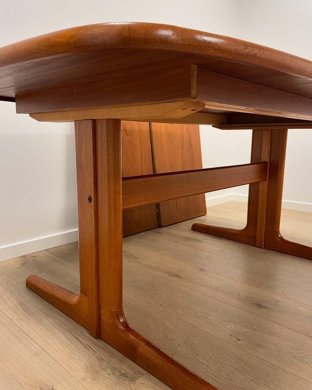 Dining table with extensions, Skovby Møbler, Denmark 1960s 6
