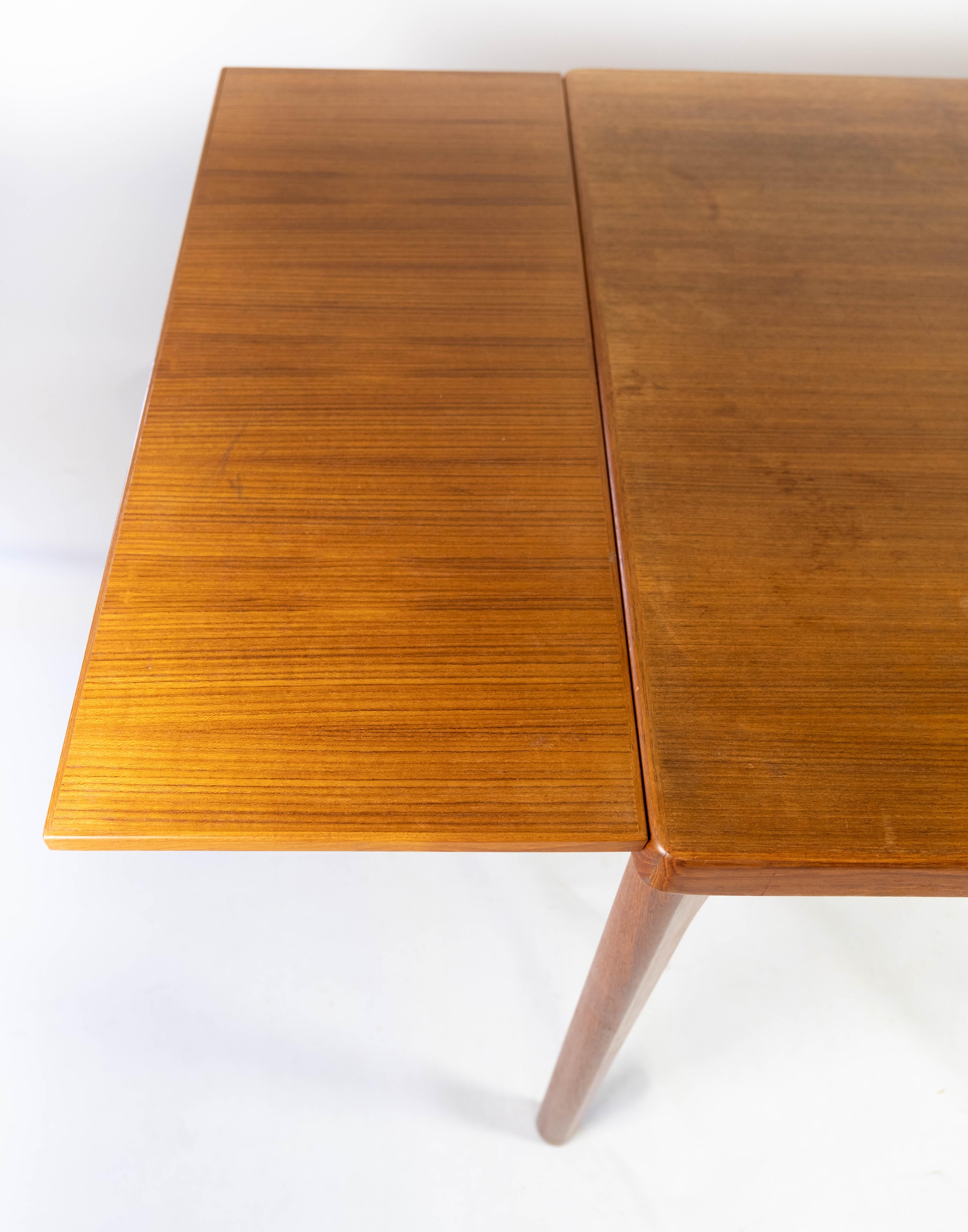Dining Table With Extentions Made In Teak By Henning Kjærnulf From 1960s For Sale 7
