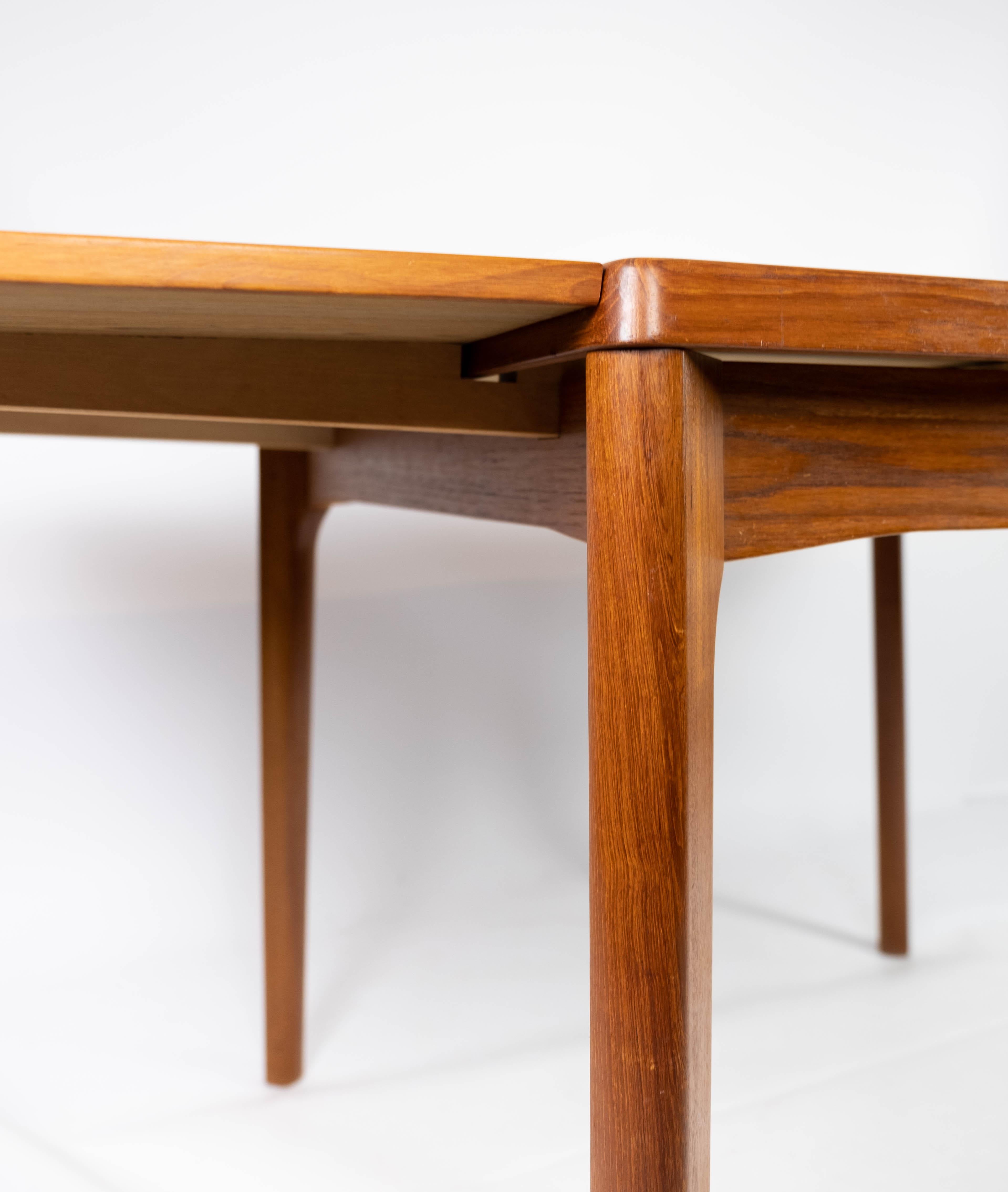 Dining Table With Extentions Made In Teak By Henning Kjærnulf From 1960s For Sale 8