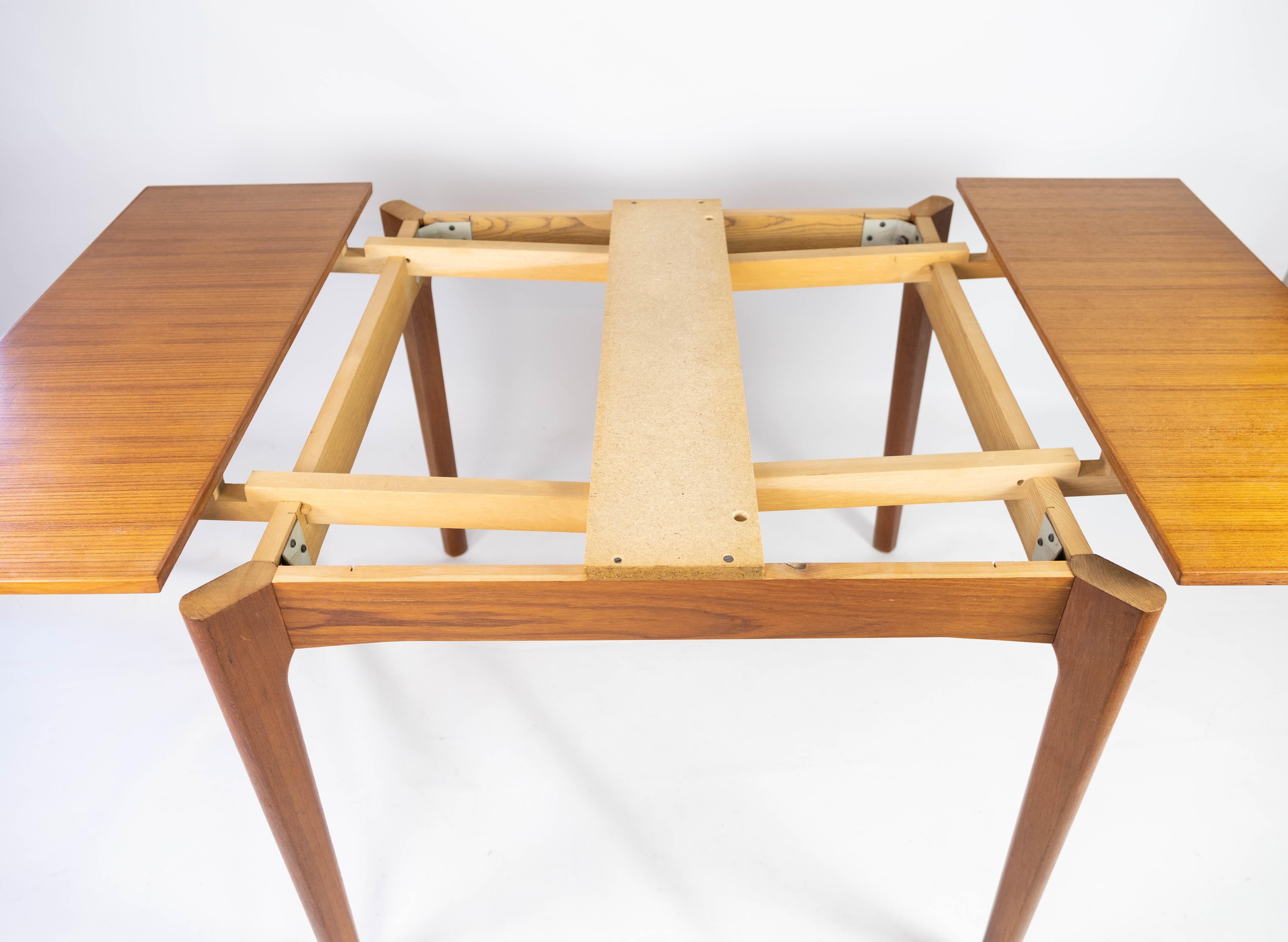 Dining Table with Extentions in Teak Designed by Henning Kjærnulf from the 1960s 10