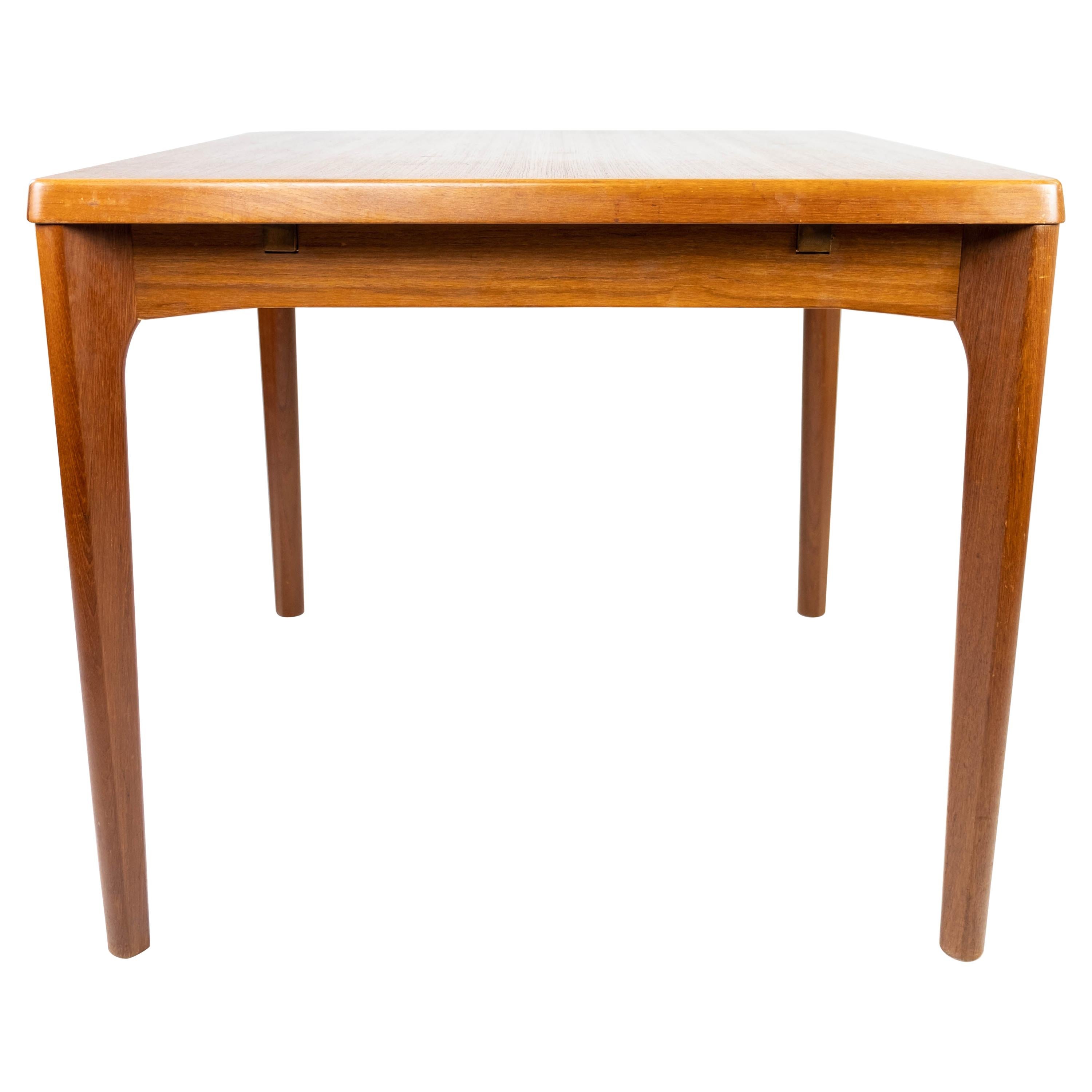 Dining Table With Extentions Made In Teak By Henning Kjærnulf From 1960s For Sale