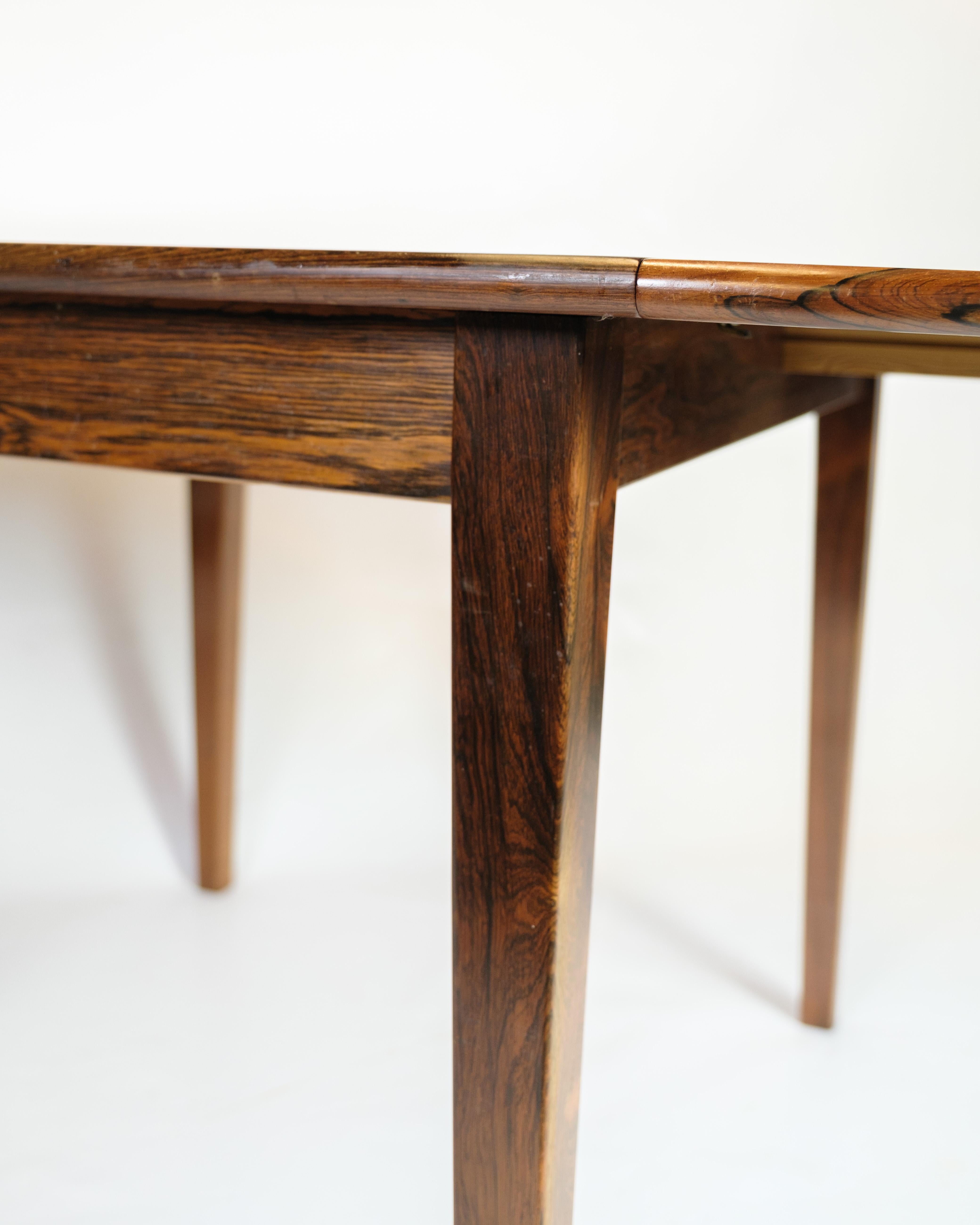 Dining Table With Flaps Made In Rosewood, Danish Design From 1960s For Sale 9