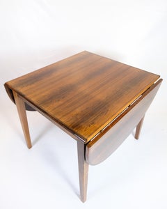 Dining Table With Flaps Made In Rosewood, Danish Design From 1960s