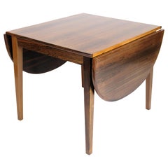 Dining Table With Flaps Made In Rosewood, Danish Design From 1960s