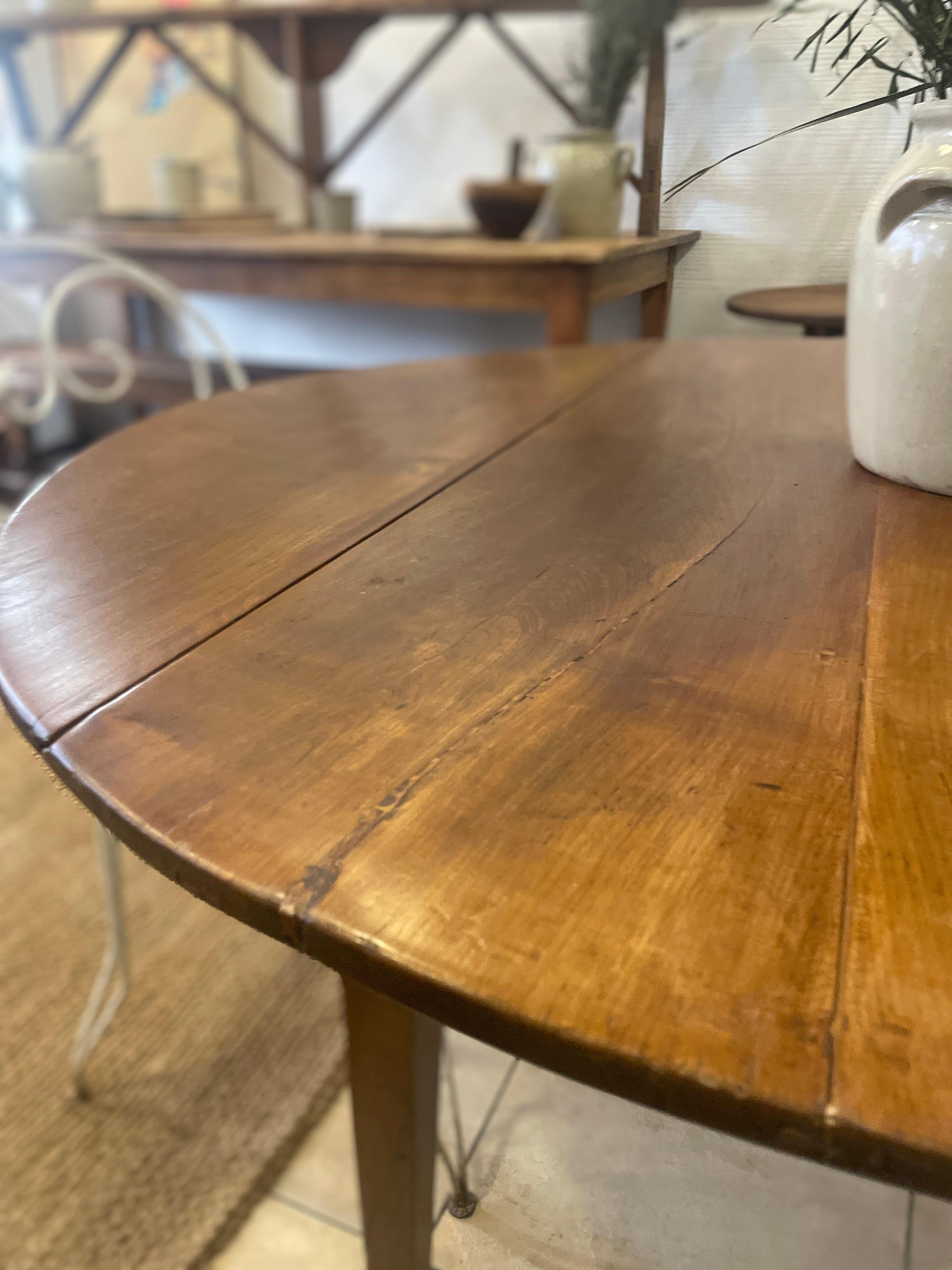 Walnut Dining Table with Folding Wings