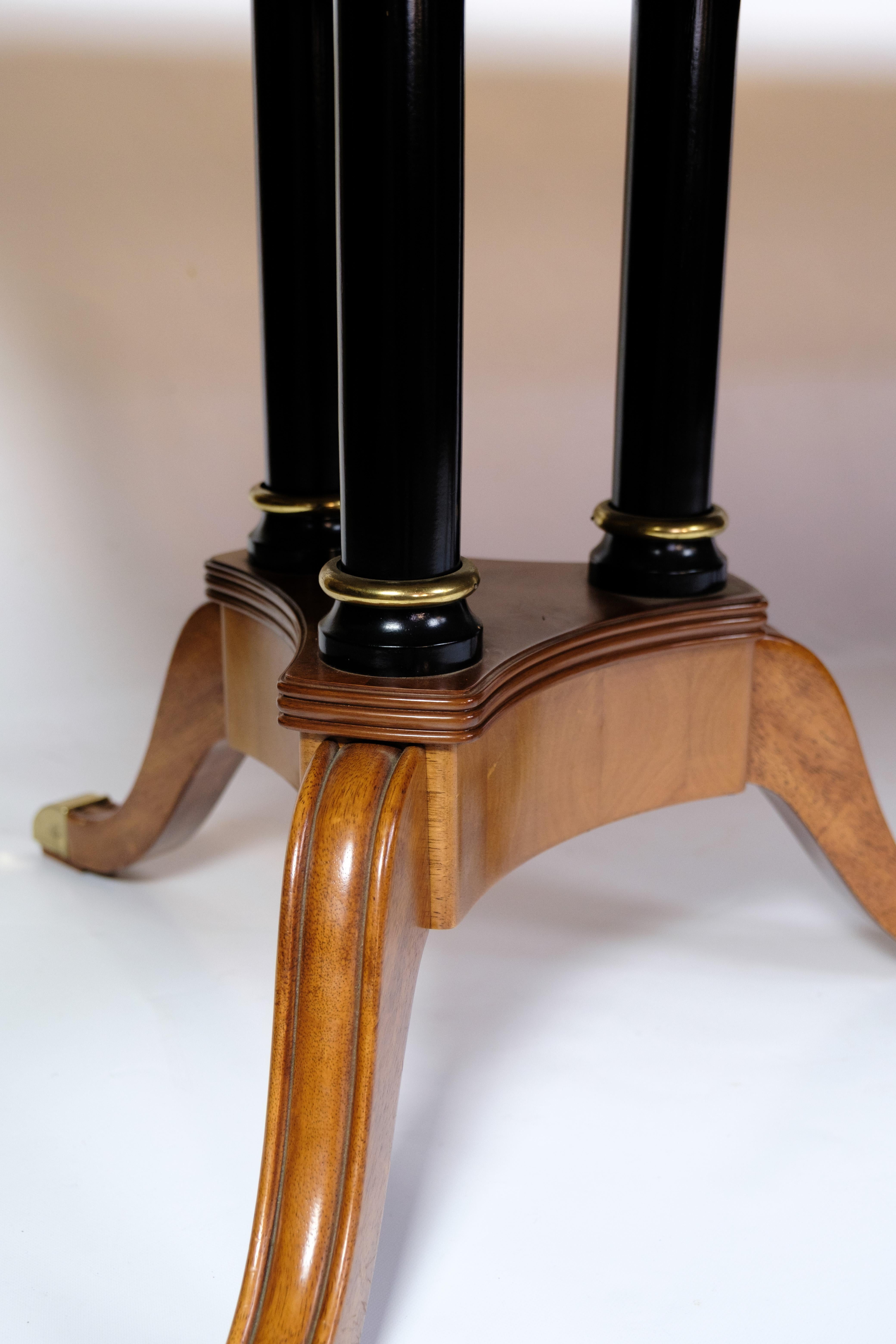 Table de salle à manger avec intarsia en acajou et bouleau des années 1900 en vente 1