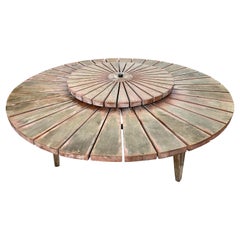 Vintage Dining Table with Lazy Susan