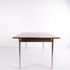 Dining Table With Leaves Model AT 319 In Rosewood & Steel Legs By Hans J. Wegner