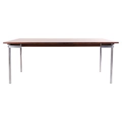 Dining Table With Leaves Model AT 319 In Rosewood 
Steel Legs By Hans J. Wegner