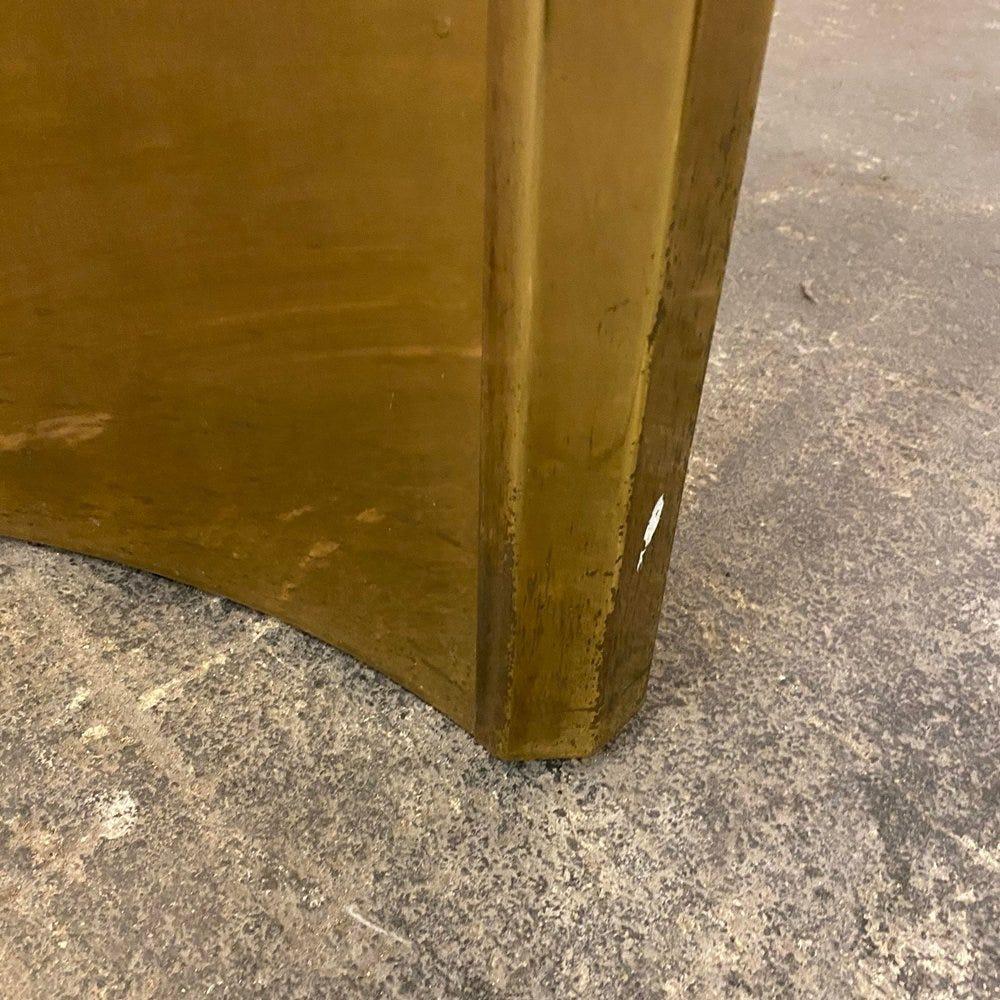 Dining Table with Solid Brass Pedestals by Mastercraft 4