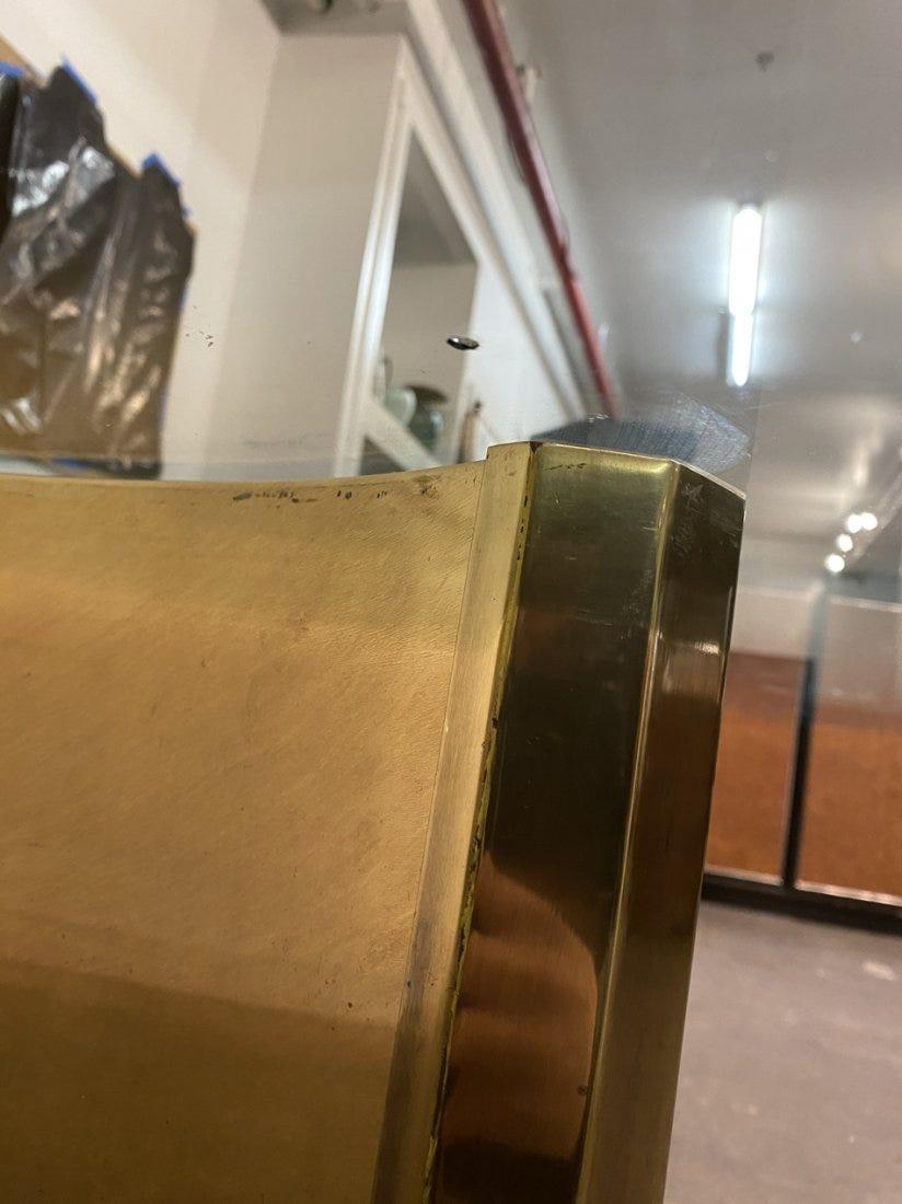 Dining Table with Solid Brass Pedestals by Mastercraft 5