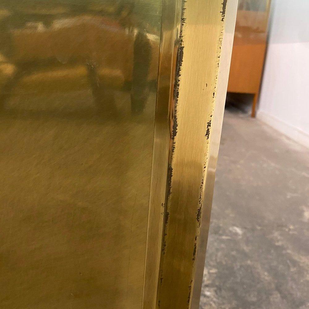Dining Table with Solid Brass Pedestals by Mastercraft 3