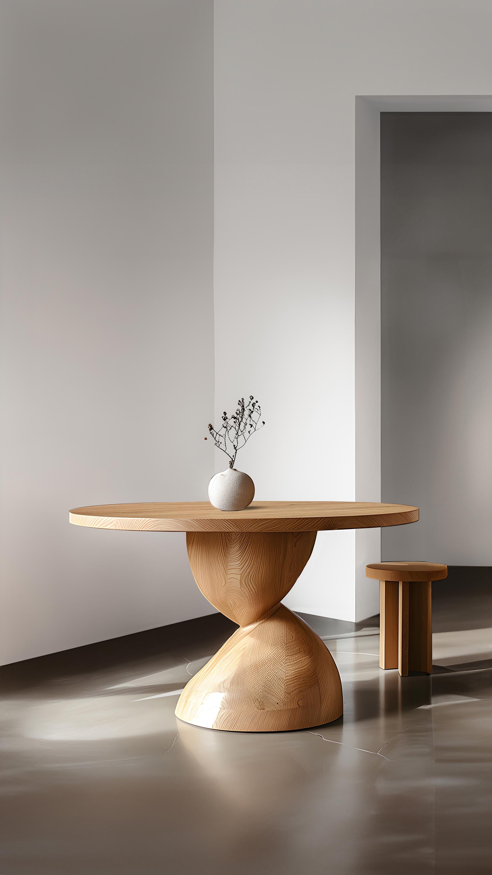 Dining Tables, Socle's Solid Wood No18, Mealtime Masterpieces by NONO In New Condition For Sale In Estado de Mexico CP, Estado de Mexico