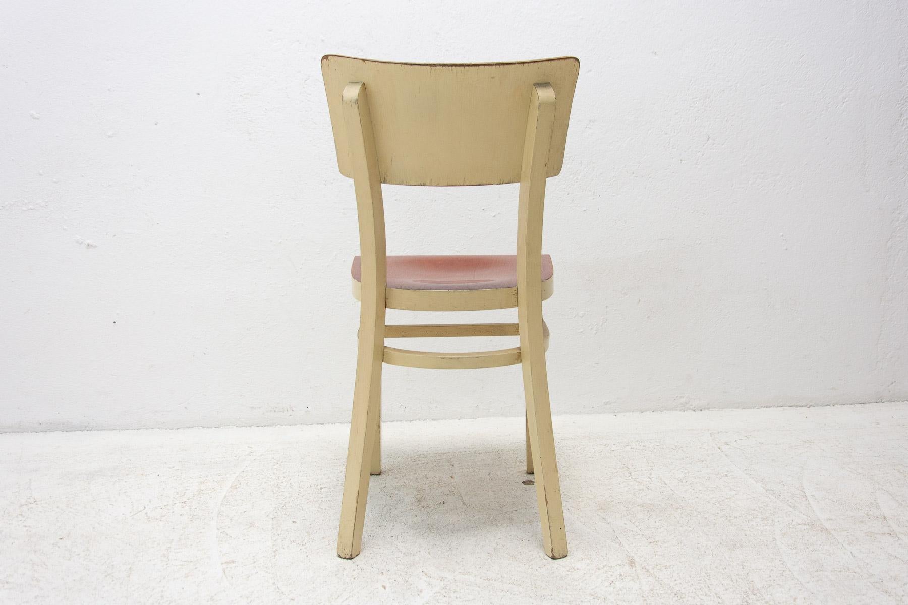 Dining Wooden Chairs, Czechoslovakia, 1950´s, Set of 4 13
