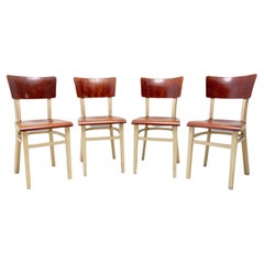 Dining Wooden Chairs, Czechoslovakia, 1950´s, Set of 4