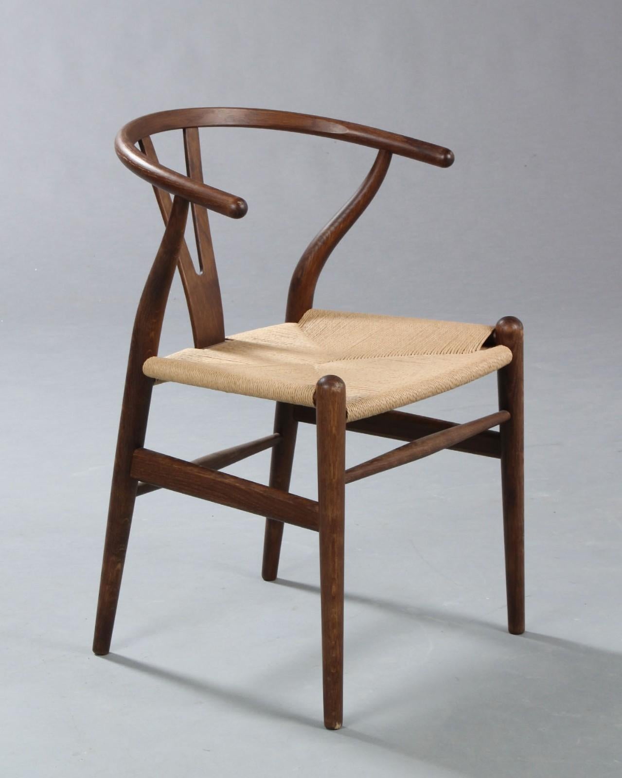 Danish Dining Y-Chairs by Hans Wegner CH 24 For Sale