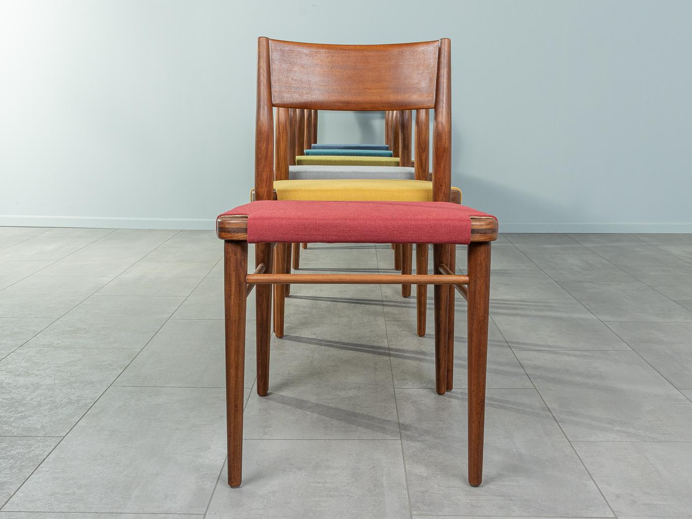 Diningroom Chairs 1950s Wilkhahn Model 351 Georg Leowald For Sale 1