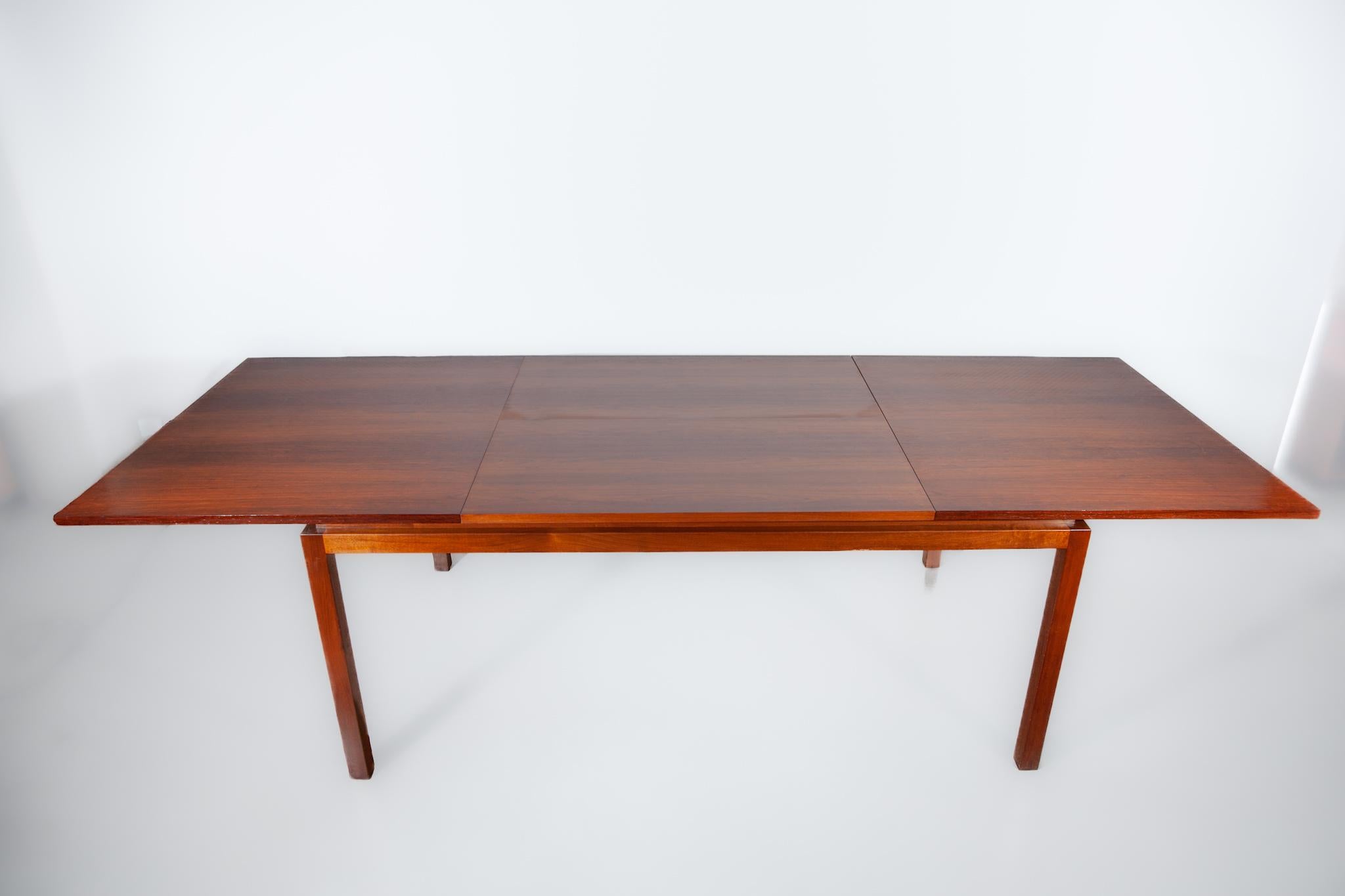 Wood Diningroom Set Table and Six Chairs by Alfred Hendrickx 1960s for Belform