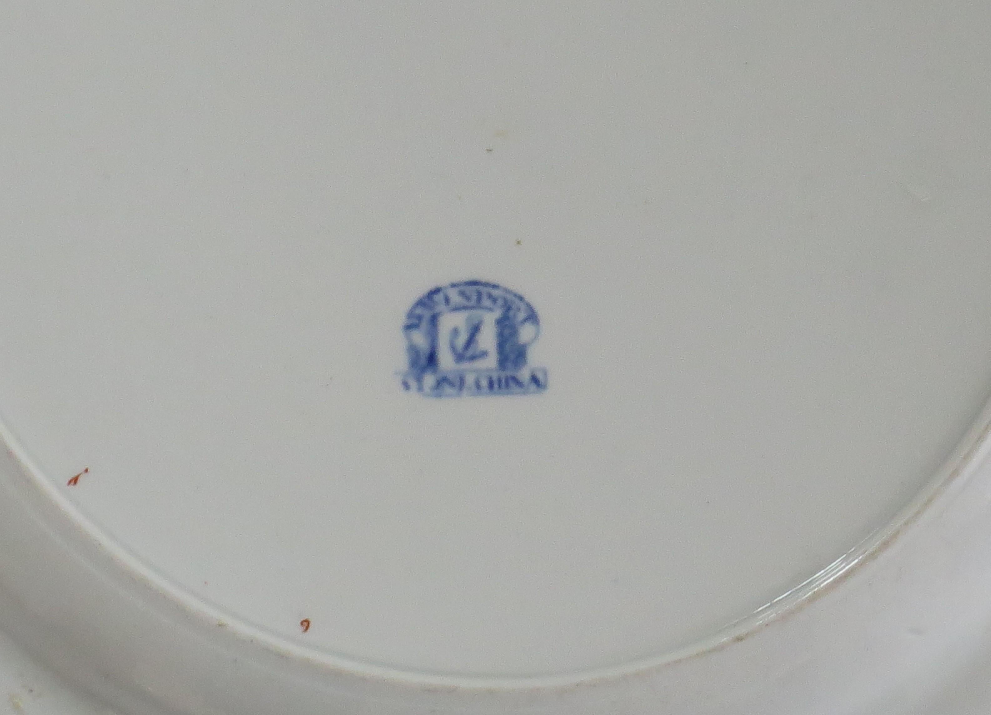 Dinner and Side Plate English Ironstone in Flying Bird Ptn, 19th Century For Sale 4