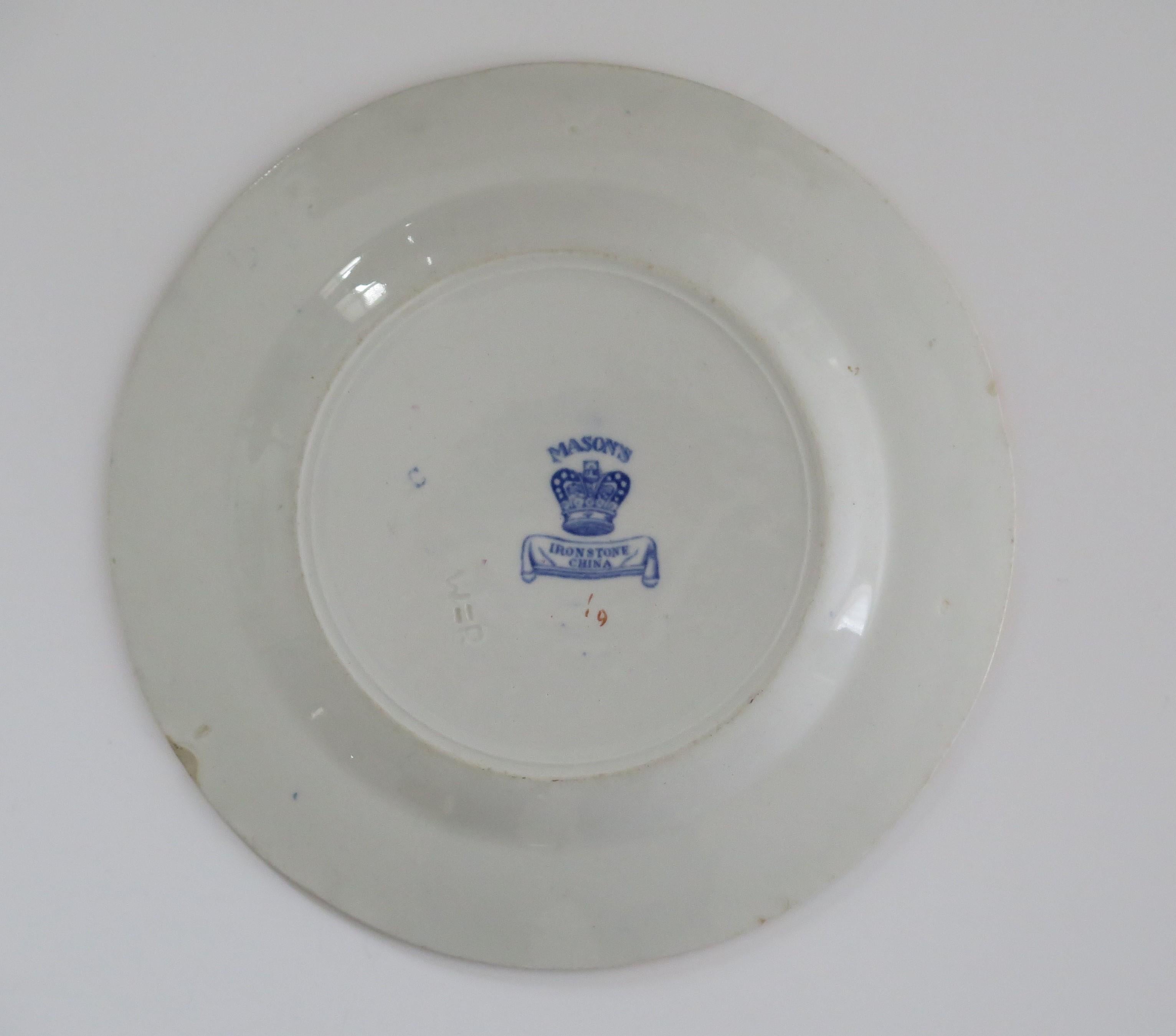 Dinner and Side Plate English Ironstone in Flying Bird Ptn, 19th Century For Sale 6
