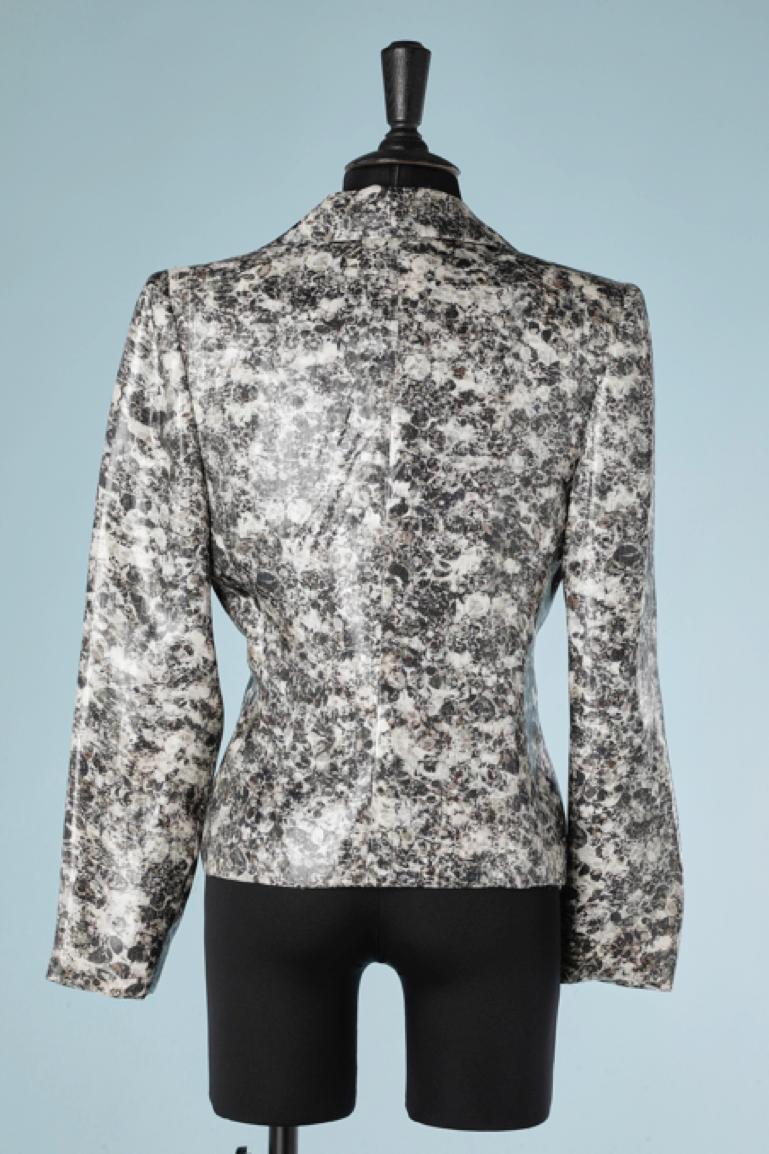 Women's Dinner jacket in printed lamé with bow André Laug  For Sale